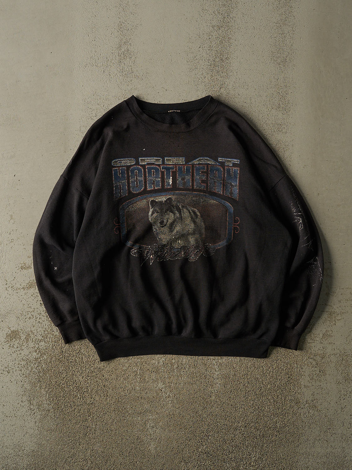 Vintage 90s Black Great Northern Wildlife Crewneck (XL/XXL)