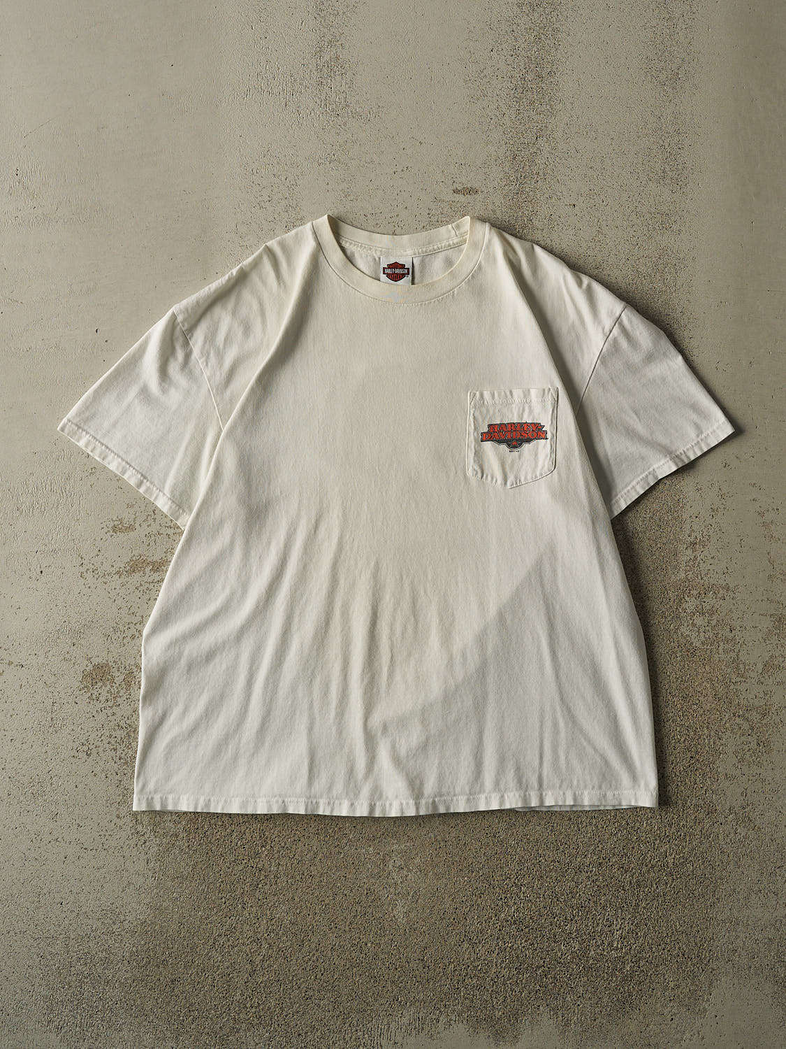 Vintage 13' White Harley Davidson Mississauga Pocket Tee (L/XL)