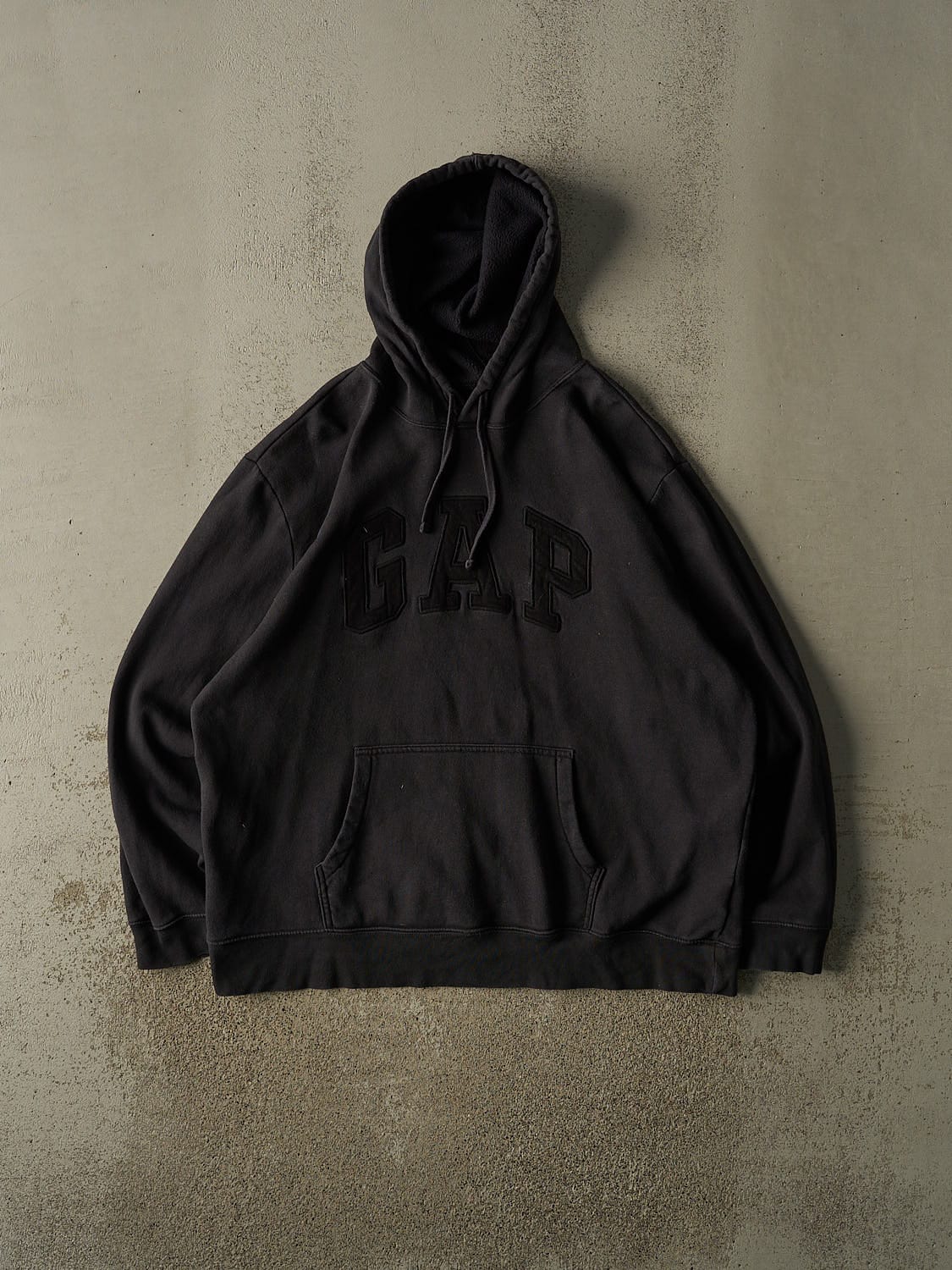 Vintage Y2K Faded Black Gap Hoodie (XXL)