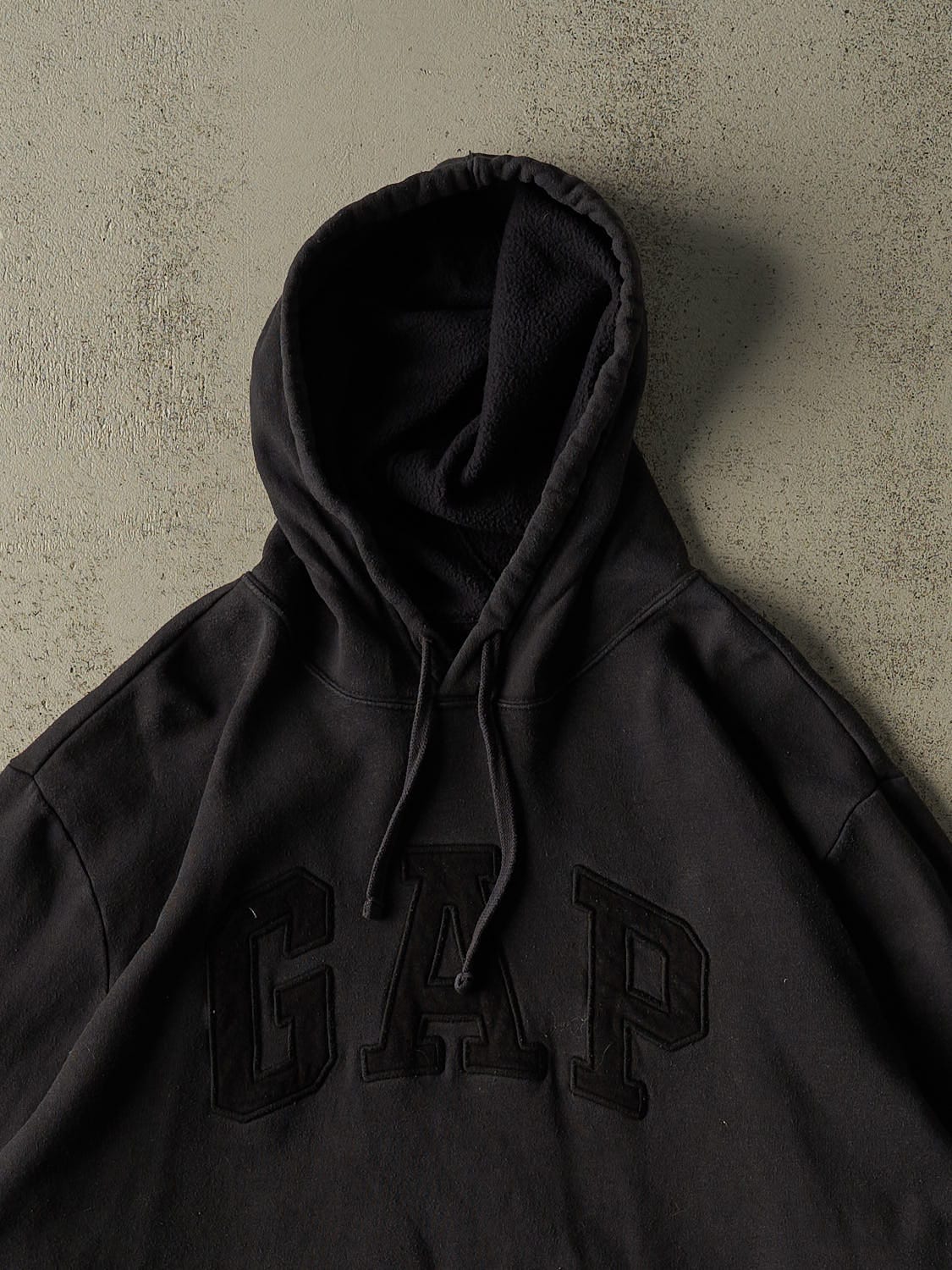 Vintage Y2K Faded Black Gap Hoodie (XXL)