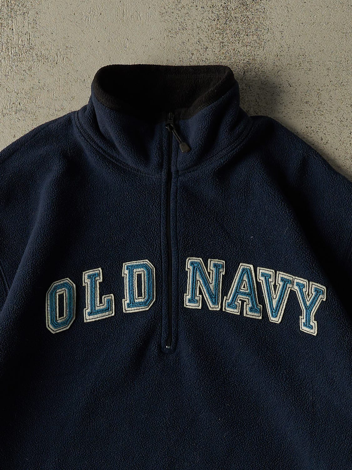 Vintage 90s Navy Blue Old Navy Quarter Zip Fleece (M/L)