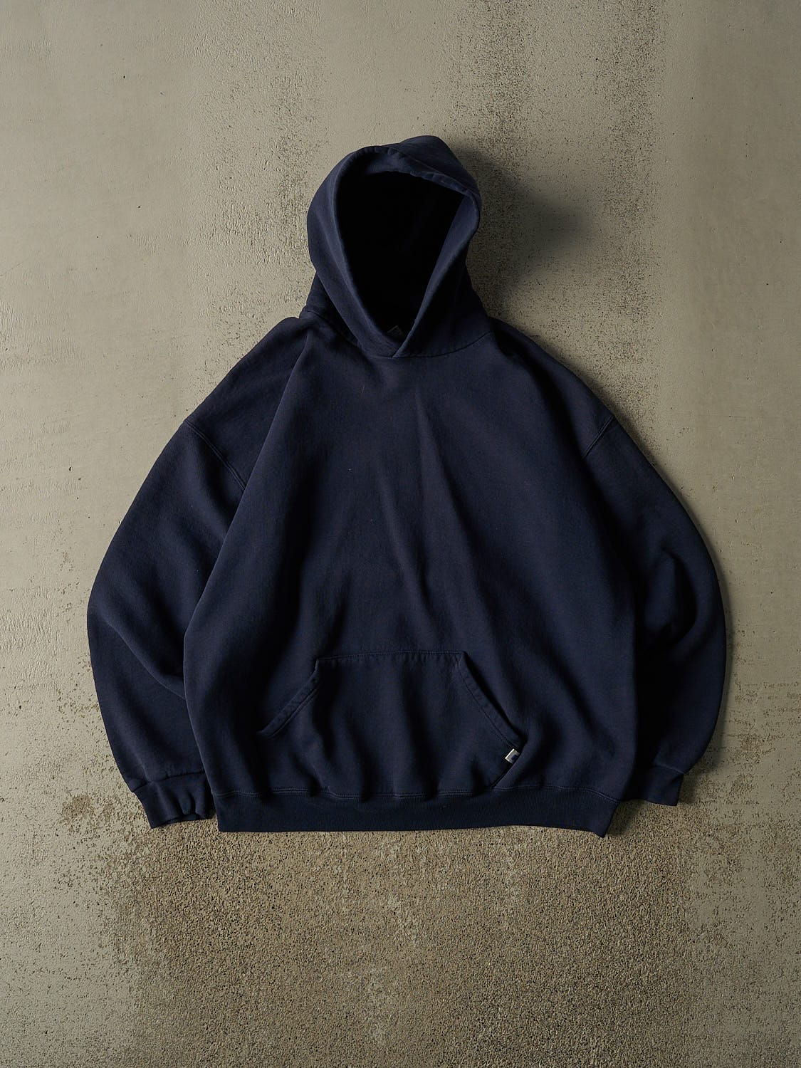 Vintage 90s Navy Blue Russell Athletic Blank Hoodie (XL)