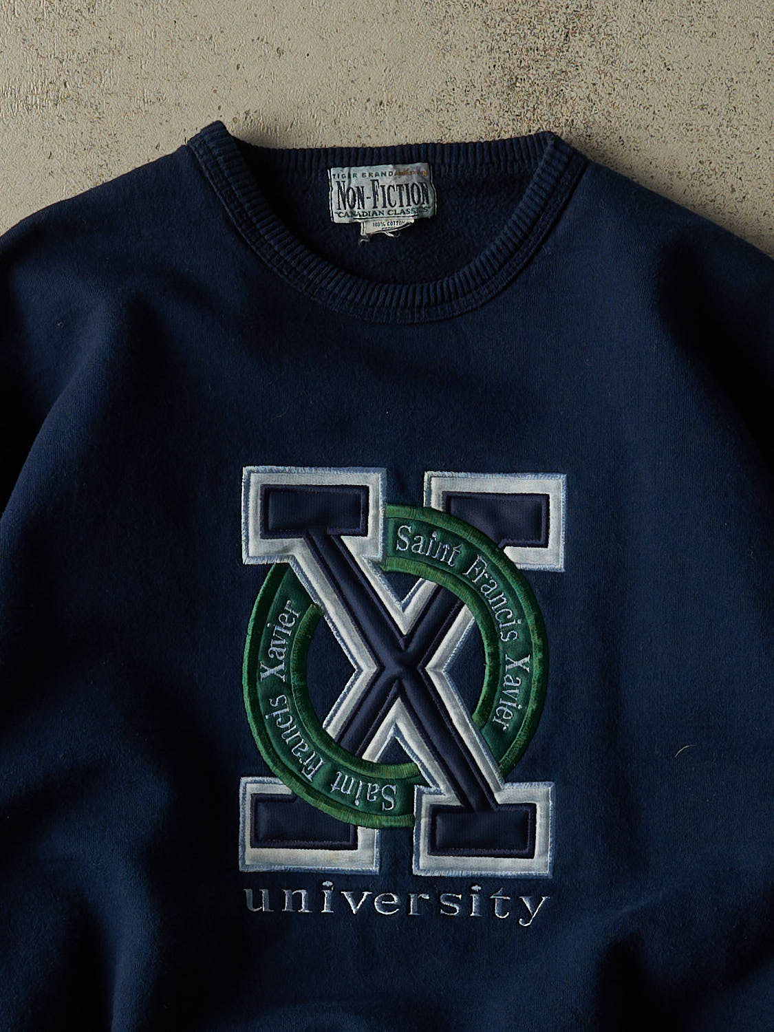 Vintage Y2K Navy Blue St. Francis Xavier University Crewneck (M/L)