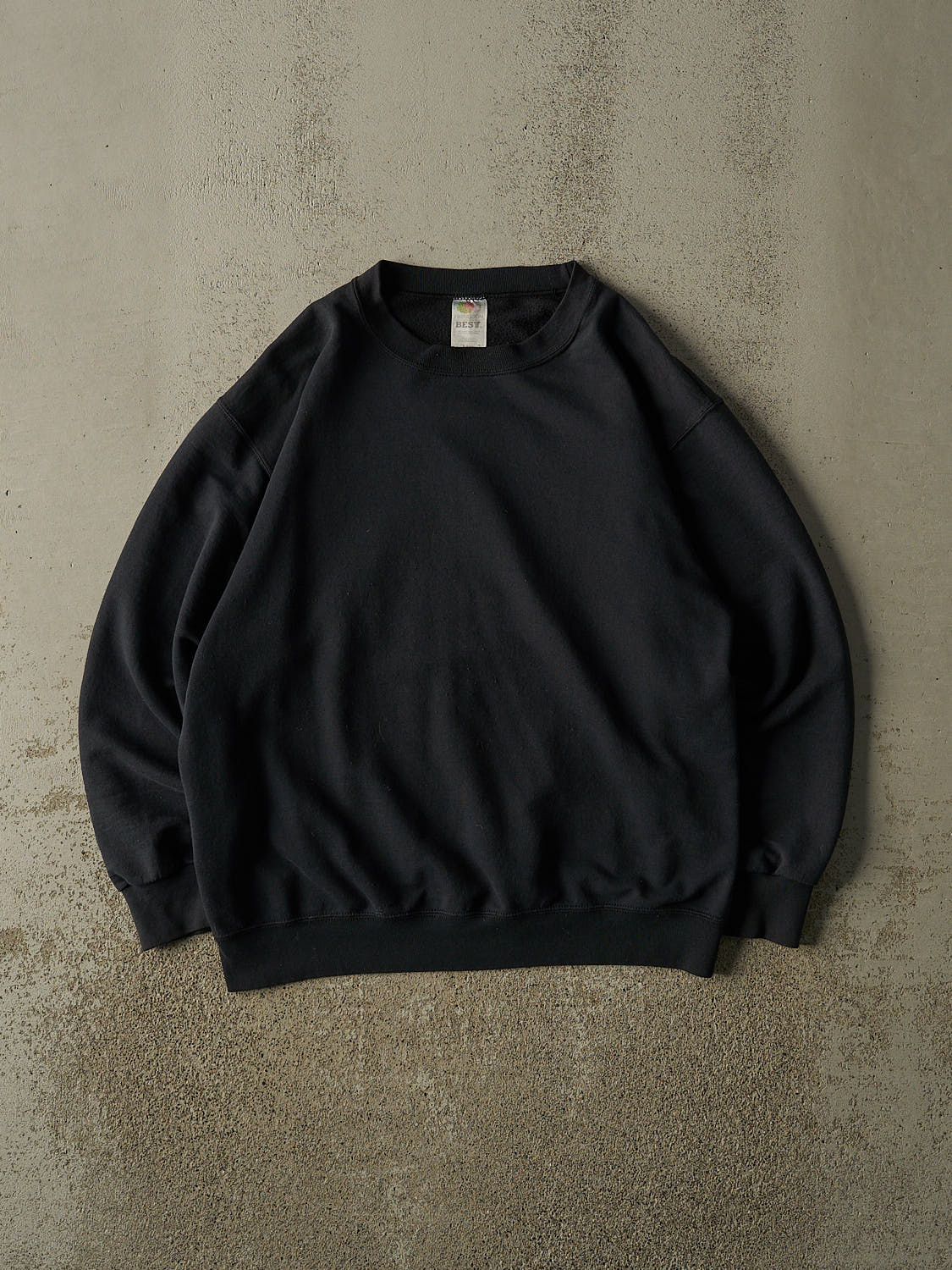 Vintage 90s Faded Black Blank Crewneck (L)