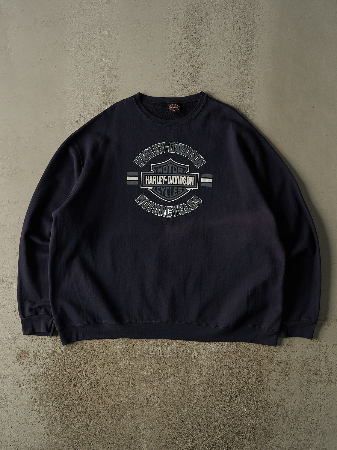 Vintage 13' Navy Blue Harley Davidson Crewneck (XXL/XXXL)