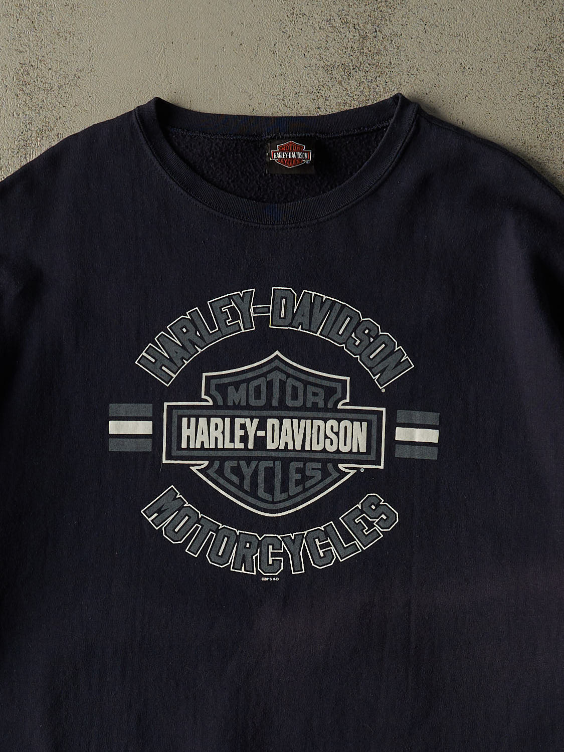 Vintage 13' Navy Blue Harley Davidson Crewneck (XXL/XXXL)