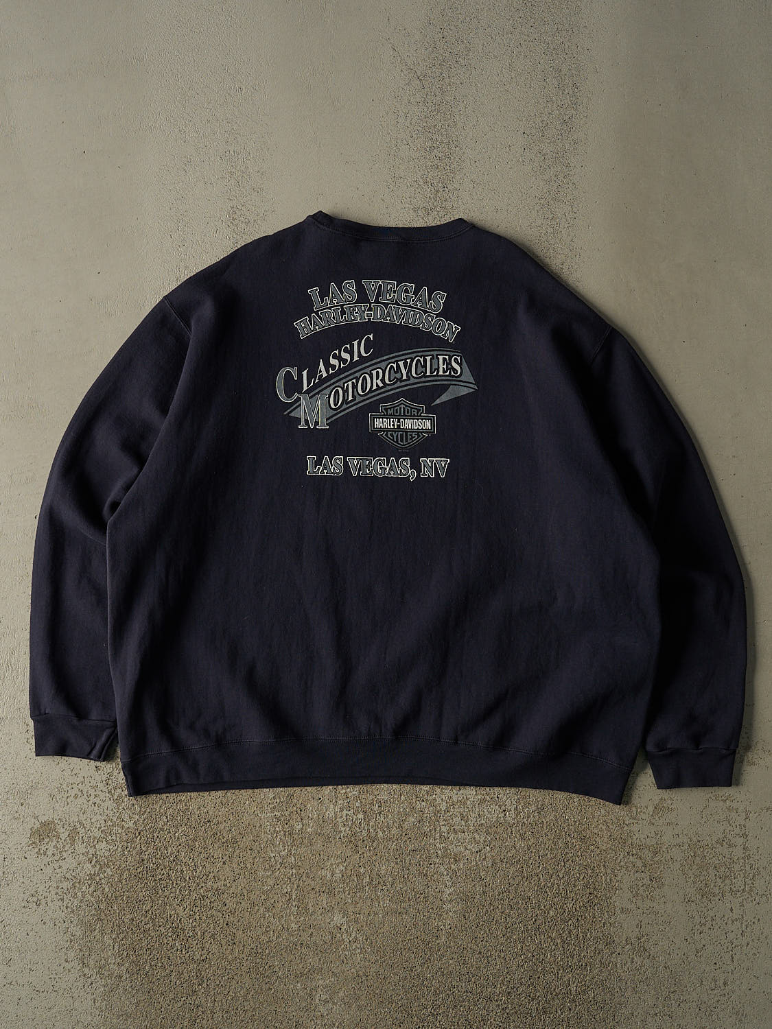 Vintage 13' Navy Blue Harley Davidson Crewneck (XXL/XXXL)