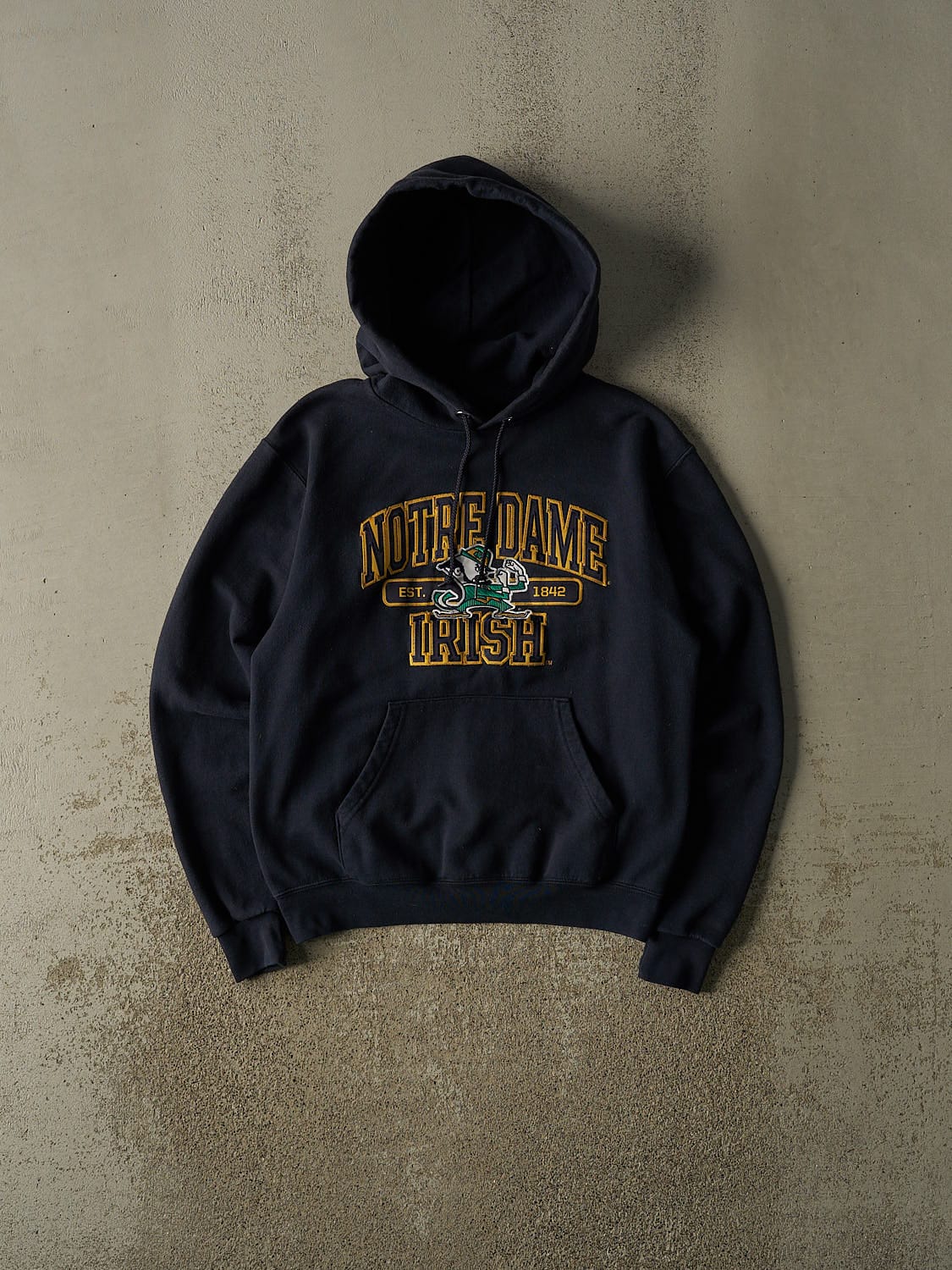Vintage Y2K Navy Blue University of Notre Dame Hoodie (XS/S)