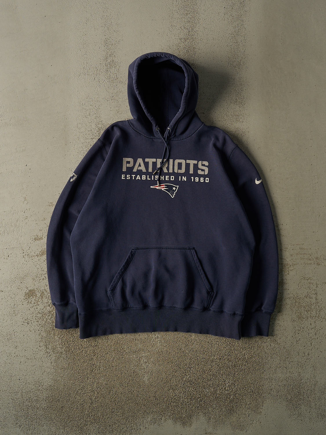 Vintage Y2K Navy Blue New England Patriots Nike Hoodie (XXL)