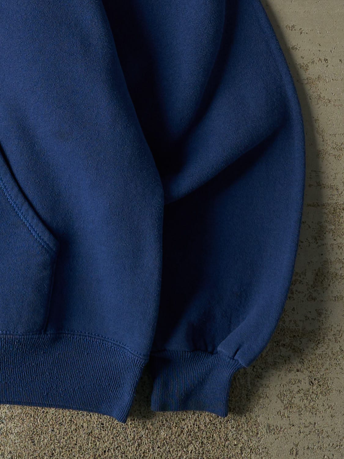 Vintage 80s Blue Blank Hoodie (S)