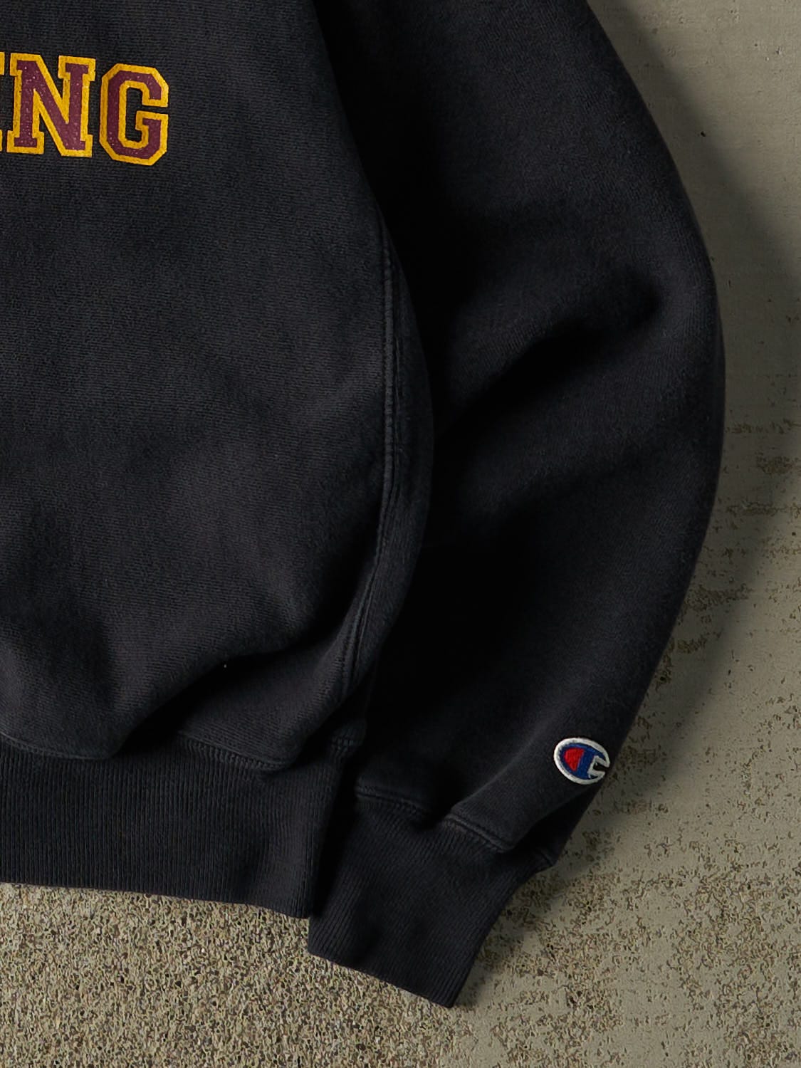 Vintage Y2K Black Champion Reverse Weave Davison Wrestling Crewneck (XS/S)
