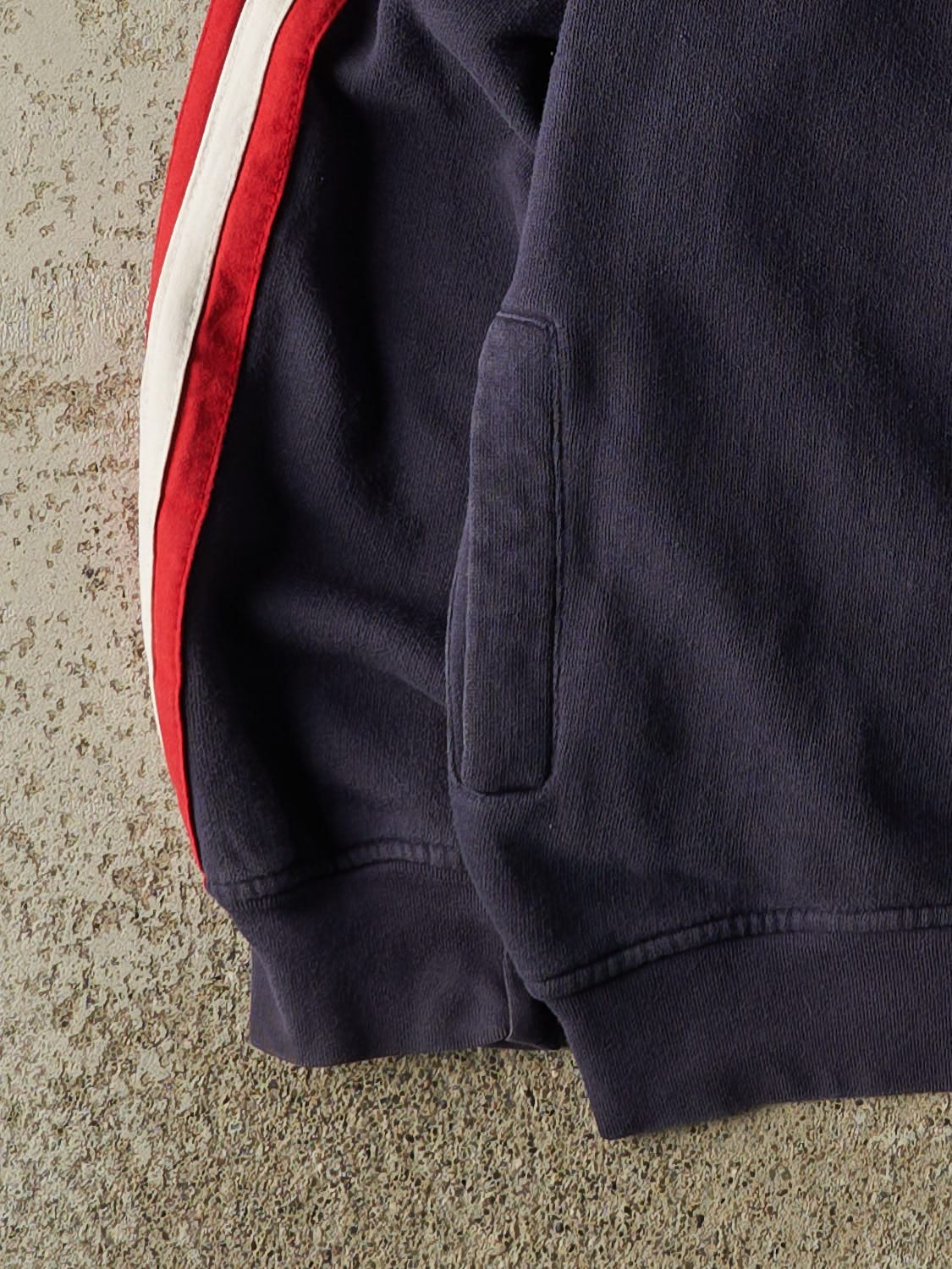 Vintage Y2K Navy Blue England Soccer Zip Up Track Sweater (M)