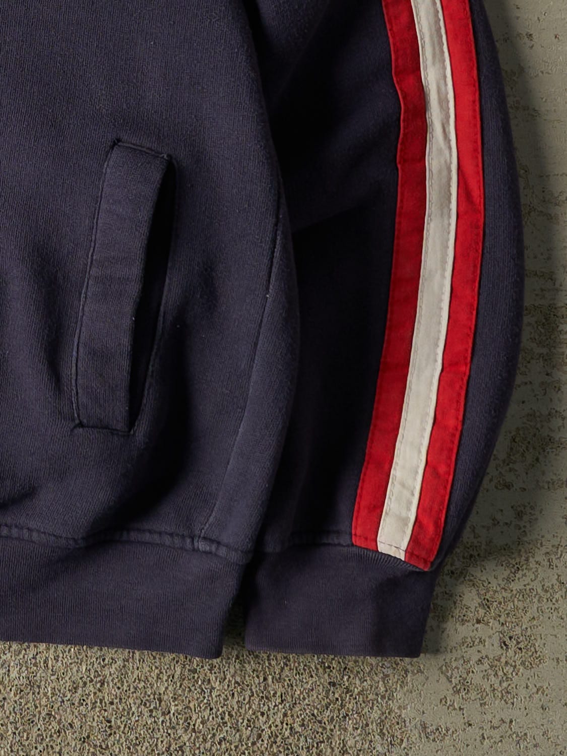 Vintage Y2K Navy Blue England Soccer Zip Up Track Sweater (M)