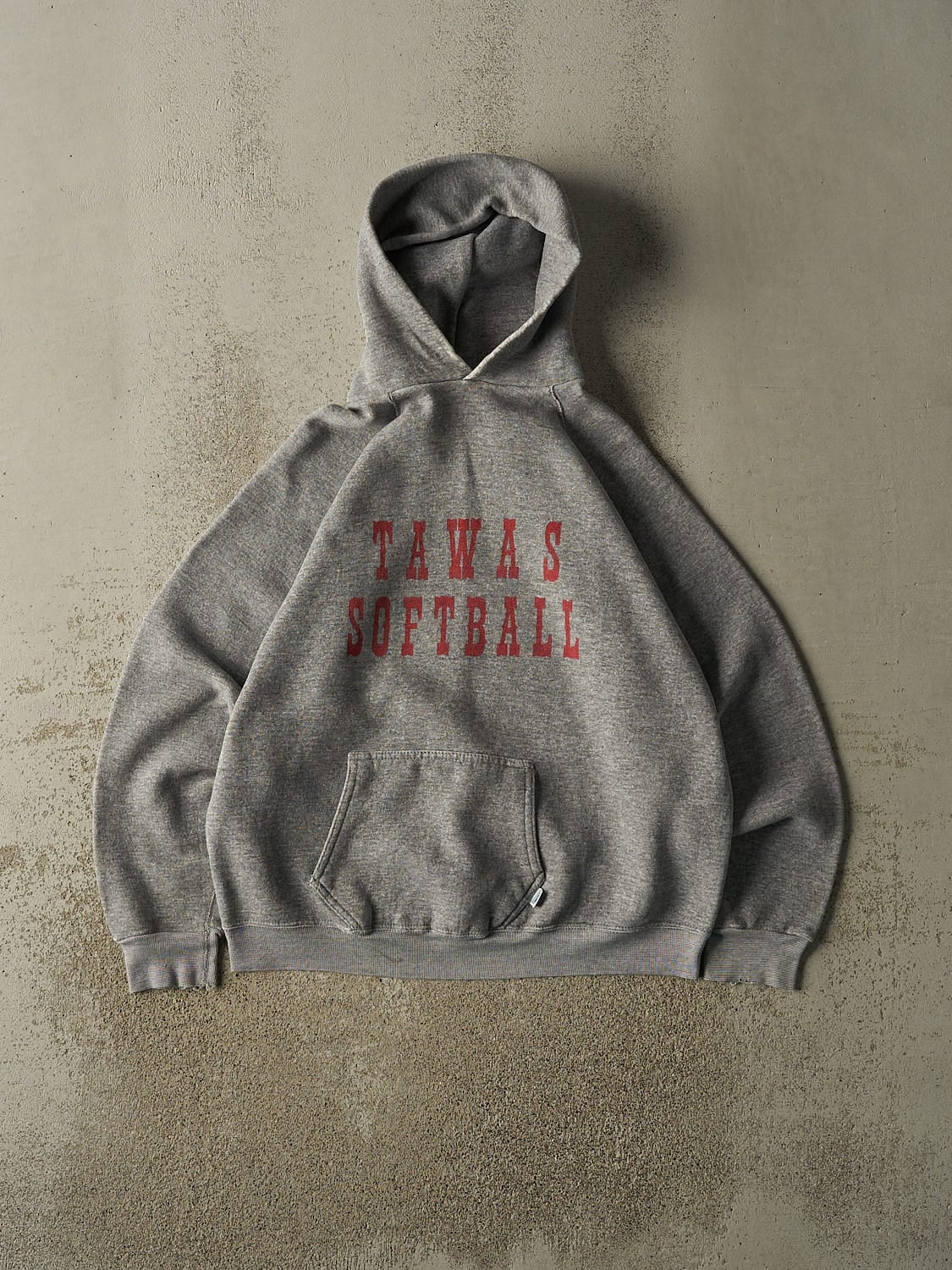 Vintage 80s Grey Discus Athletic Tawas Softball Hoodie (M/L)