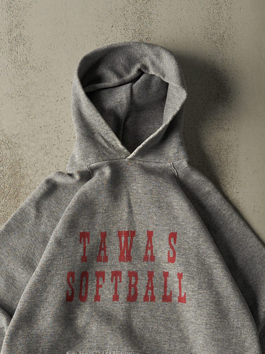 Vintage 80s Grey Discus Athletic Tawas Softball Hoodie (M/L)