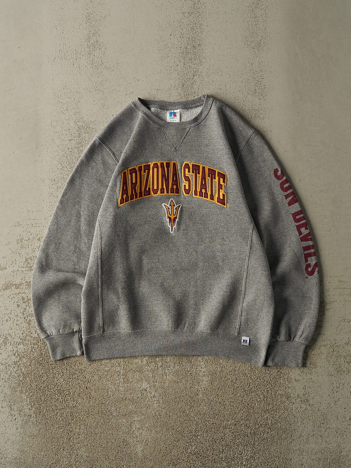 Vintage Y2K Grey Russell Athletic Arizona State University Crewneck (S/M)