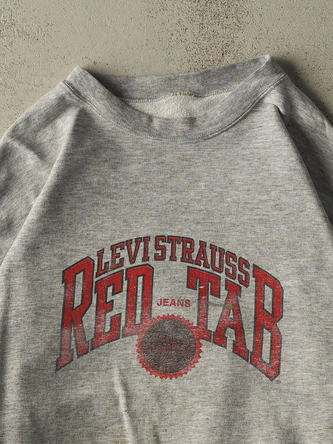 Vintage 90s Grey Levi's Red Tab Crewneck (L/XL)