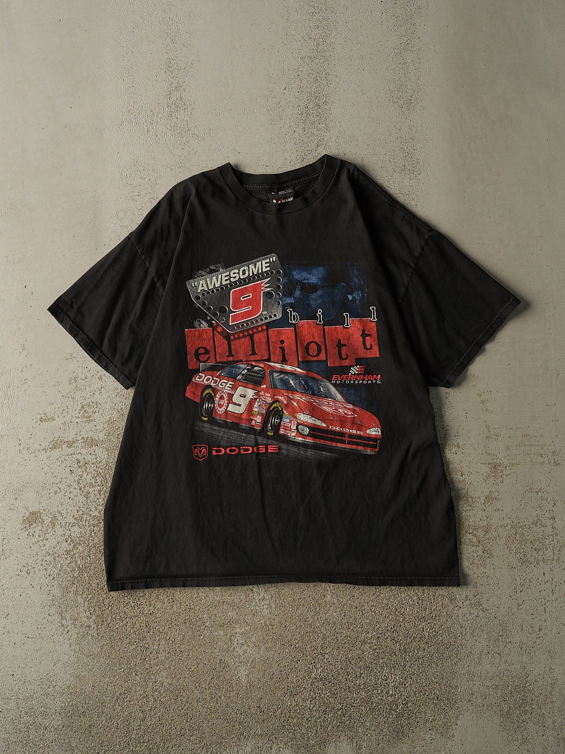 Vintage 02' Black Bill Elliott Nascar Tee (XL/XXL)