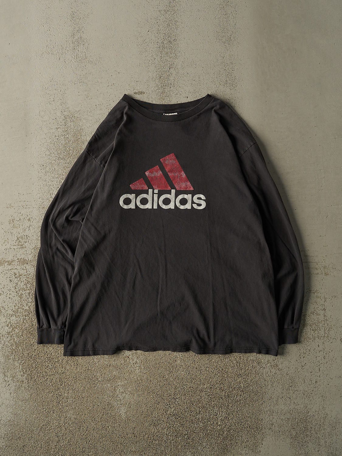 Vintage 90s Black Adidas Long Sleeve (XL)