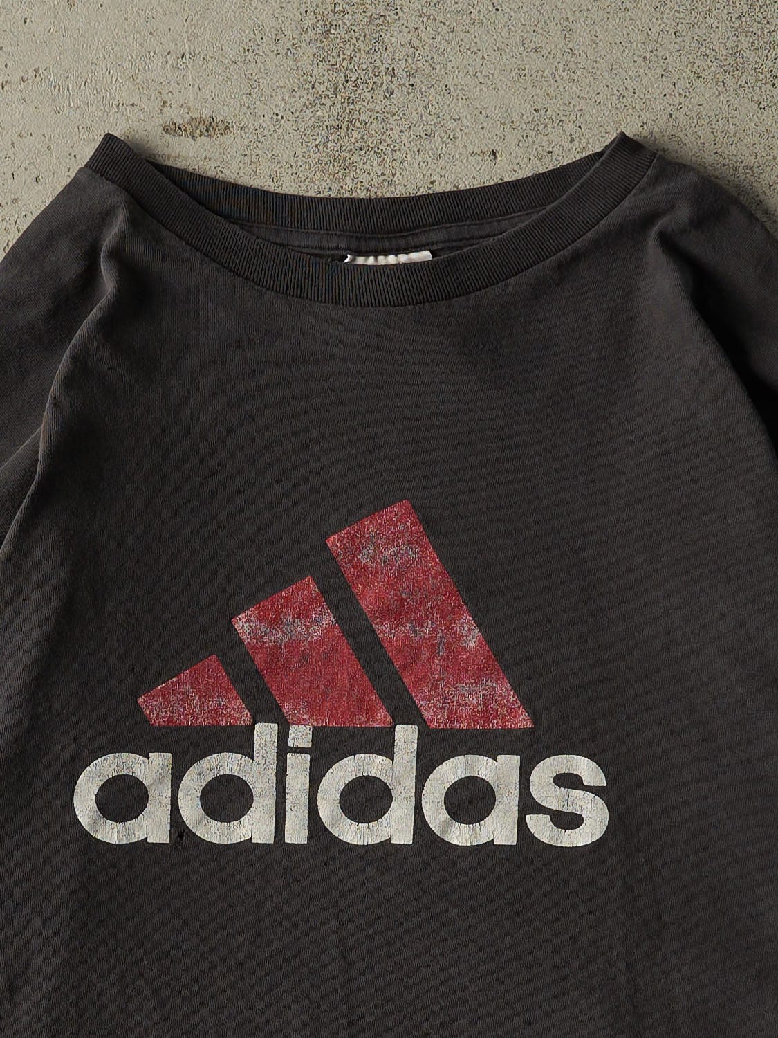 Vintage 90s Black Adidas Long Sleeve (XL)
