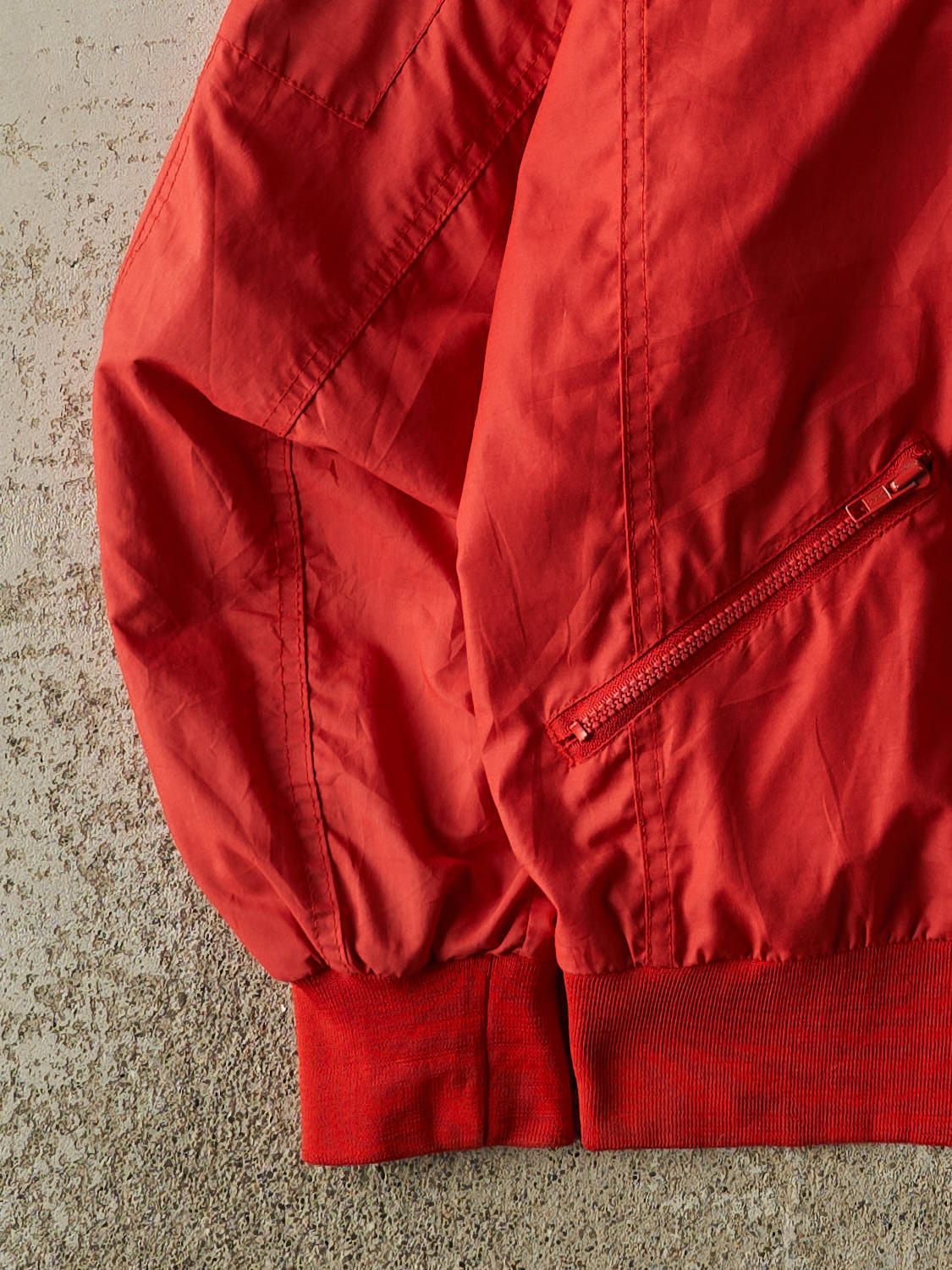 Vintage 80s Red Shell Bomber Windbreaker Jacket (L)