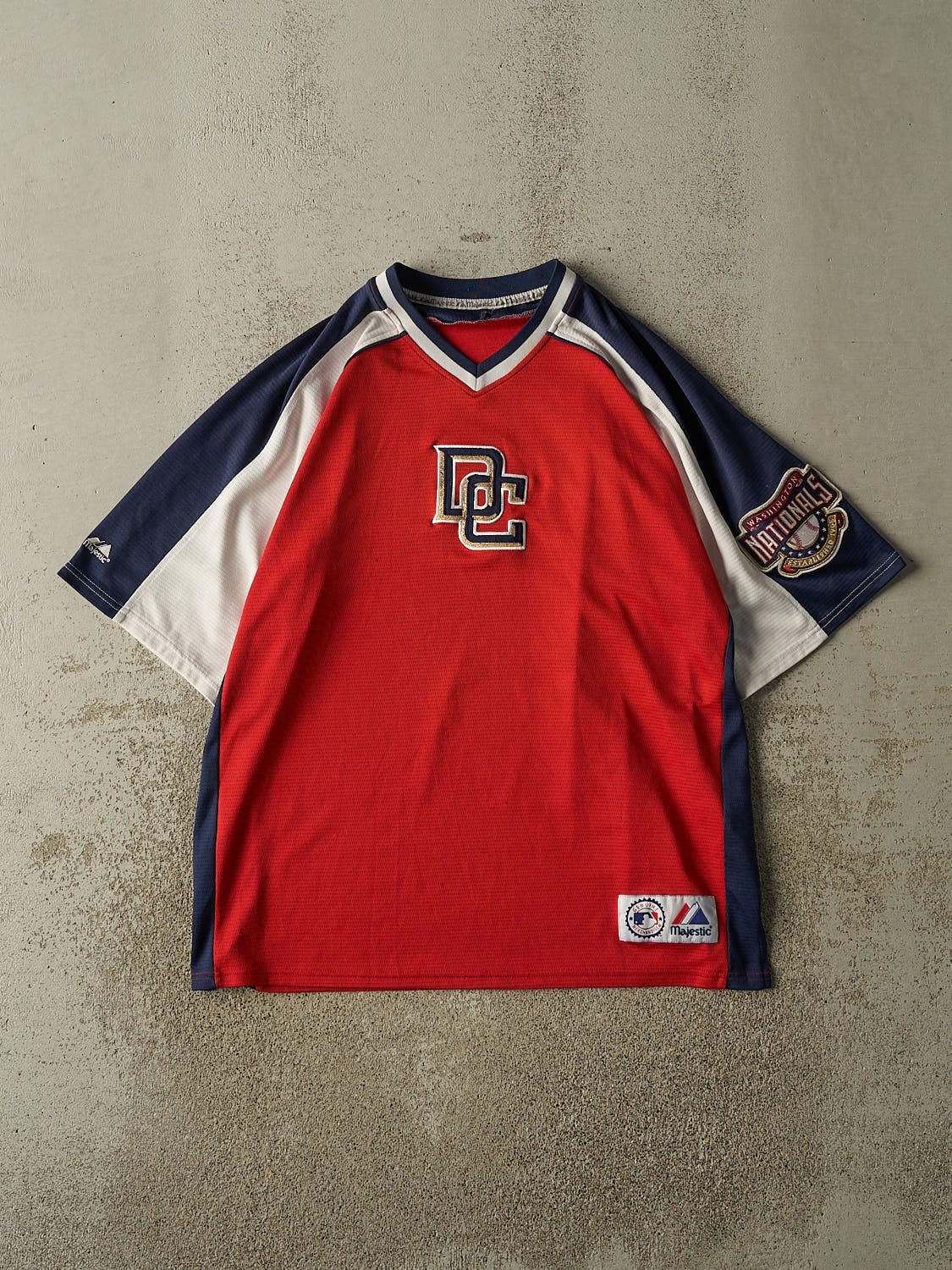 Vintage Y2K Red, White & Navy Washington Nationals Jersey (XL)