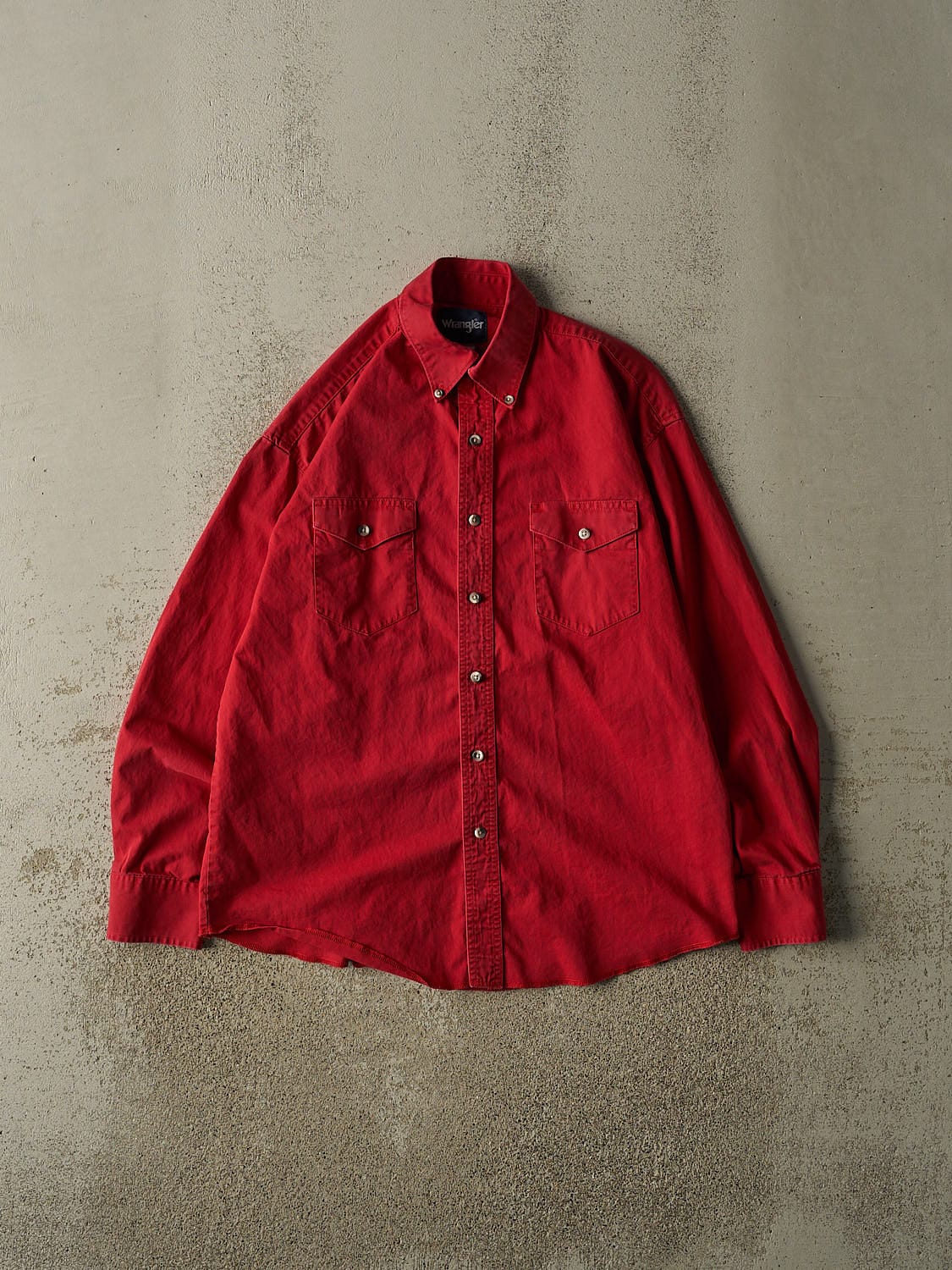 Vintage 90s Red Wrangler Button Up Long Sleeve (L/XL)