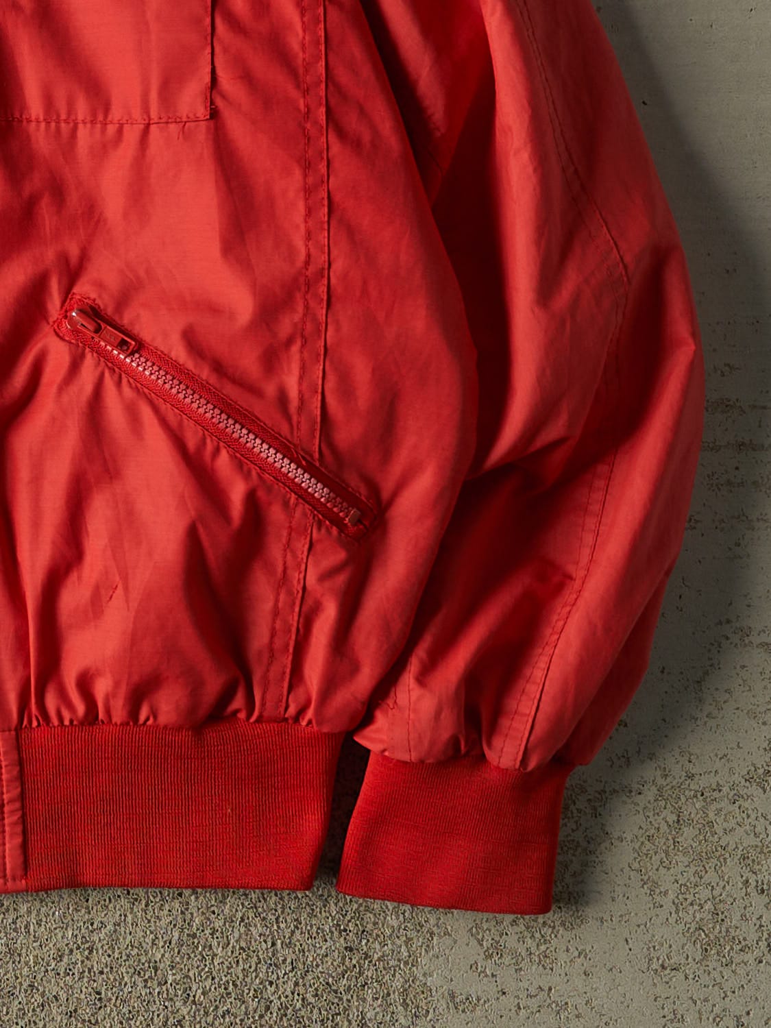 Vintage 80s Red Shell Bomber Windbreaker Jacket (L)