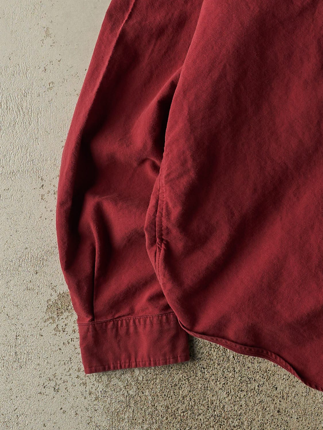 Vintage 90s Burgundy Tommy Hilfiger Button Up Long Sleeve (XXL)