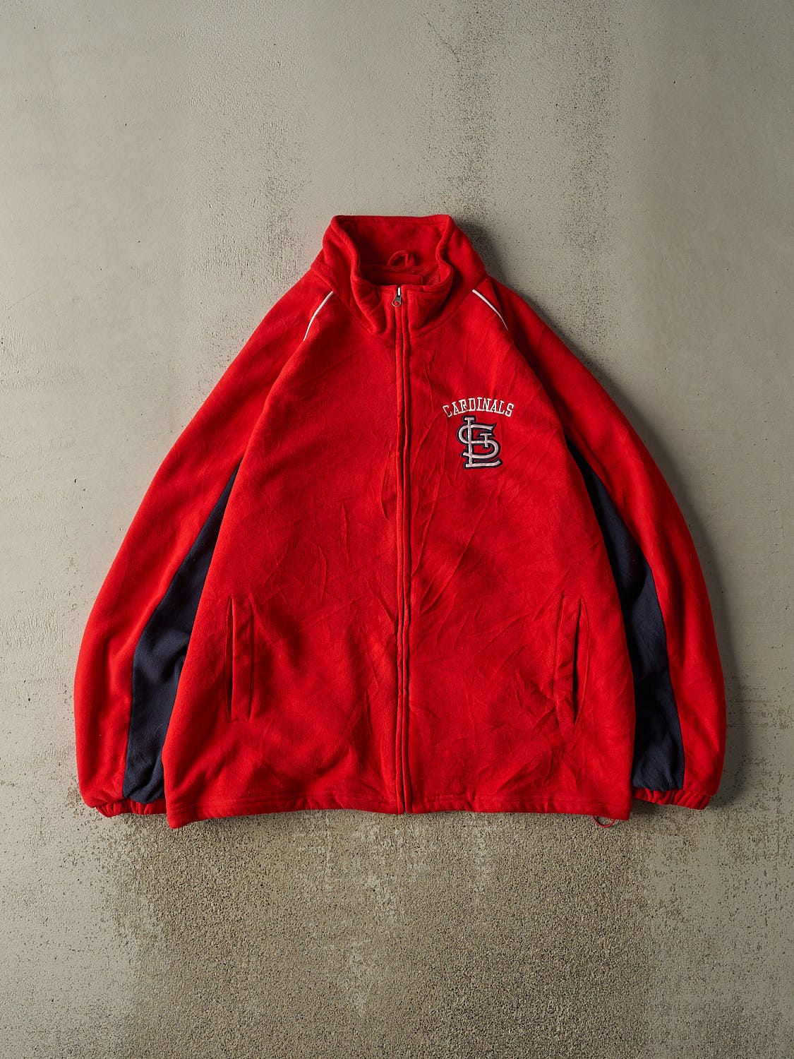Vintage Y2K Red St Louis Cardinals Zip Up Fleece (XL/XXL)