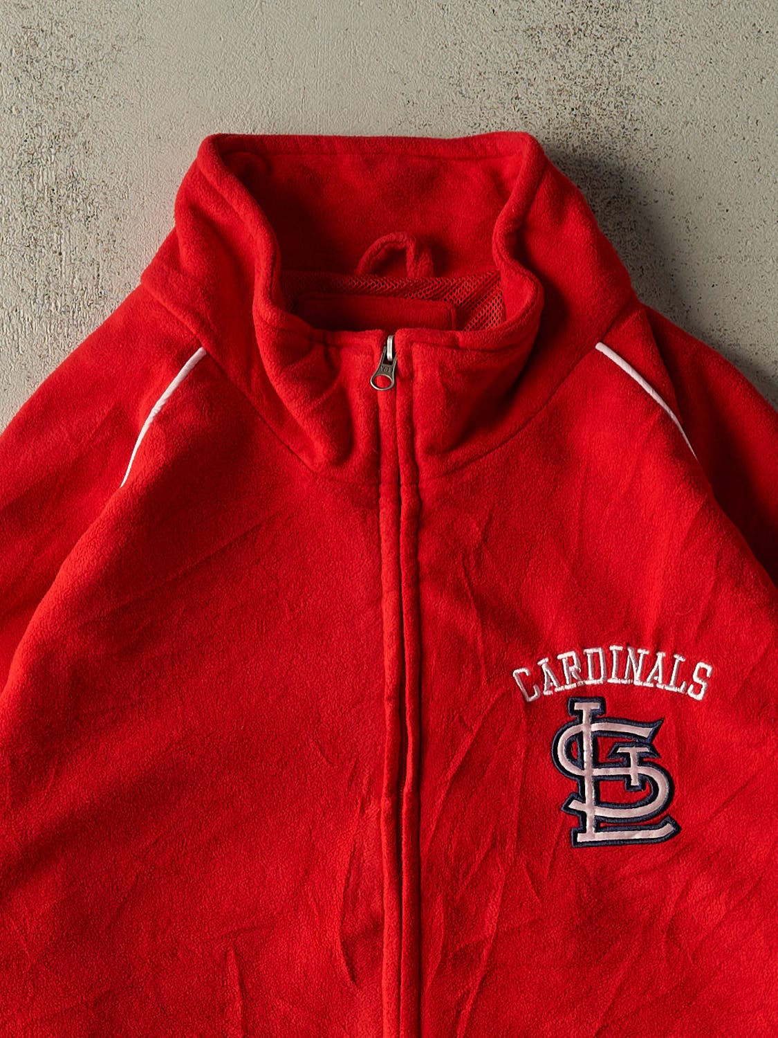 Vintage Y2K Red St Louis Cardinals Zip Up Fleece (XL/XXL)