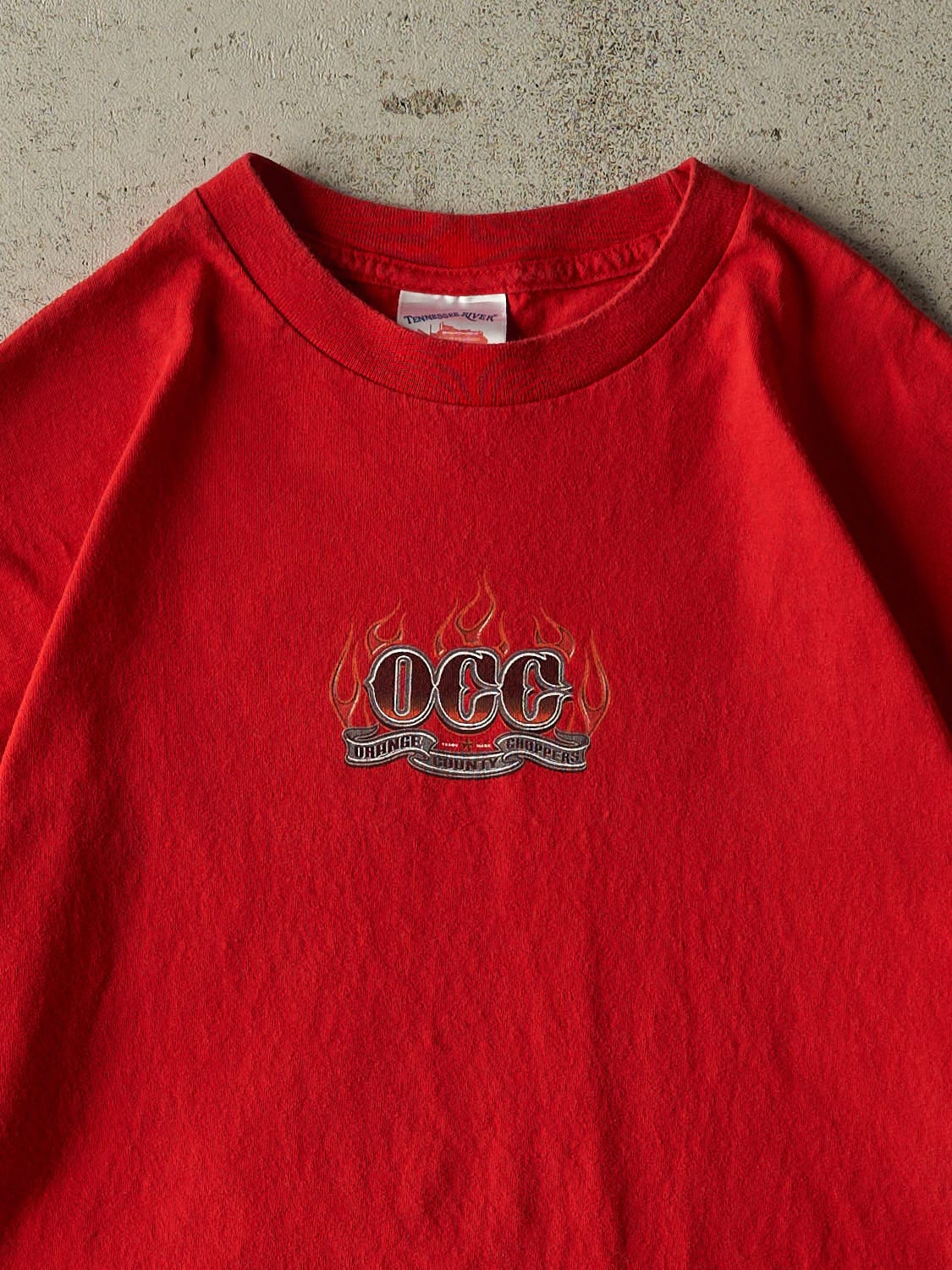 Vintage Y2K Red Orange County Choppers Tee (L)