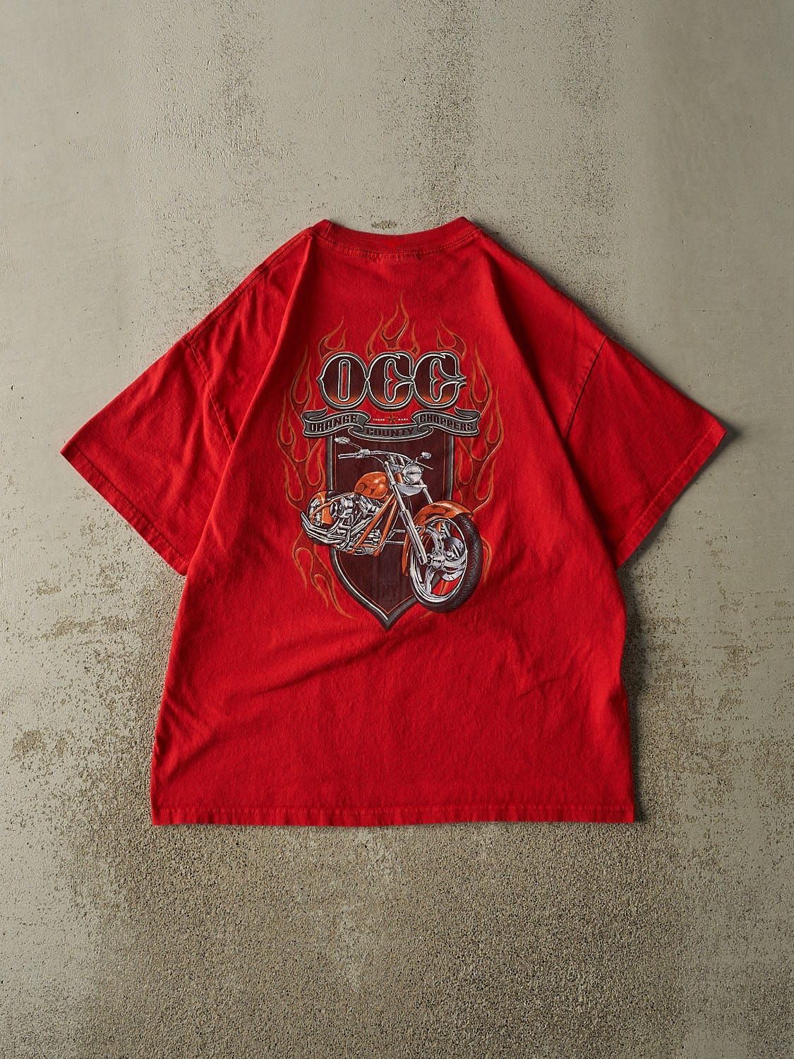 Vintage Y2K Red Orange County Choppers Tee (L)