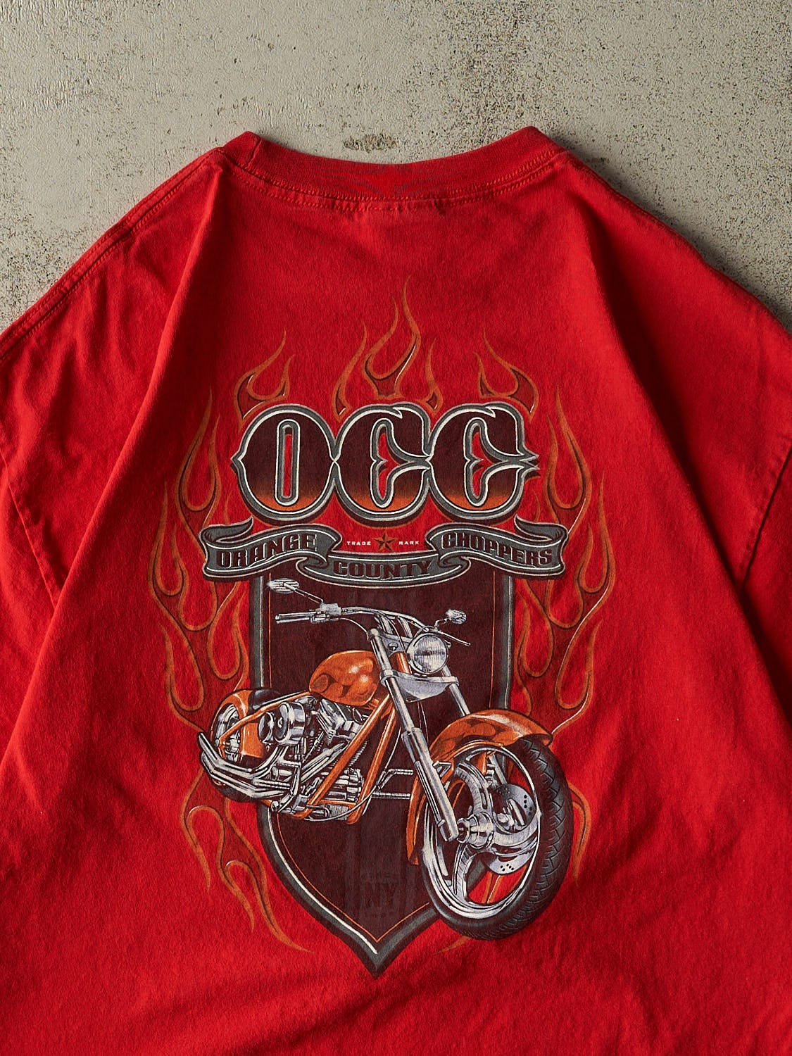 Vintage Y2K Red Orange County Choppers Tee (L)