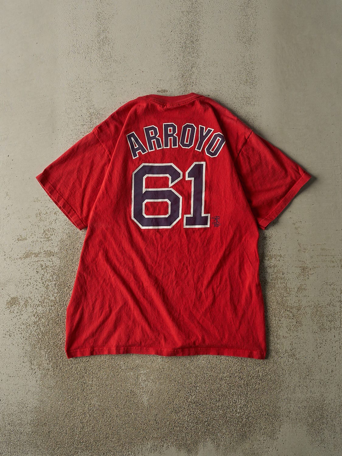 Vintage Y2K Red Boston Red Sox #61 Arroyo Tee (L/XL)