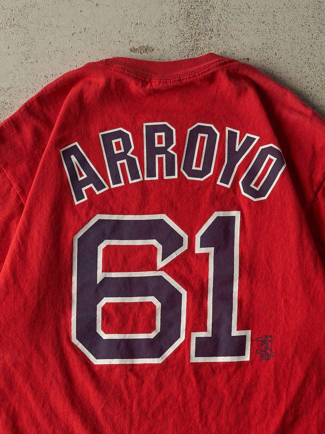 Vintage Y2K Red Boston Red Sox #61 Arroyo Tee (L/XL)
