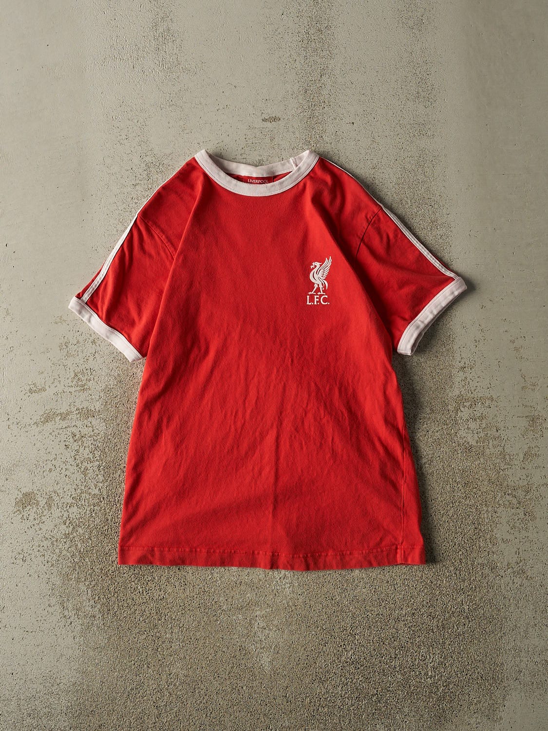 Vintage Y2K Red & White Liverpool Football Club Tee (S/M)