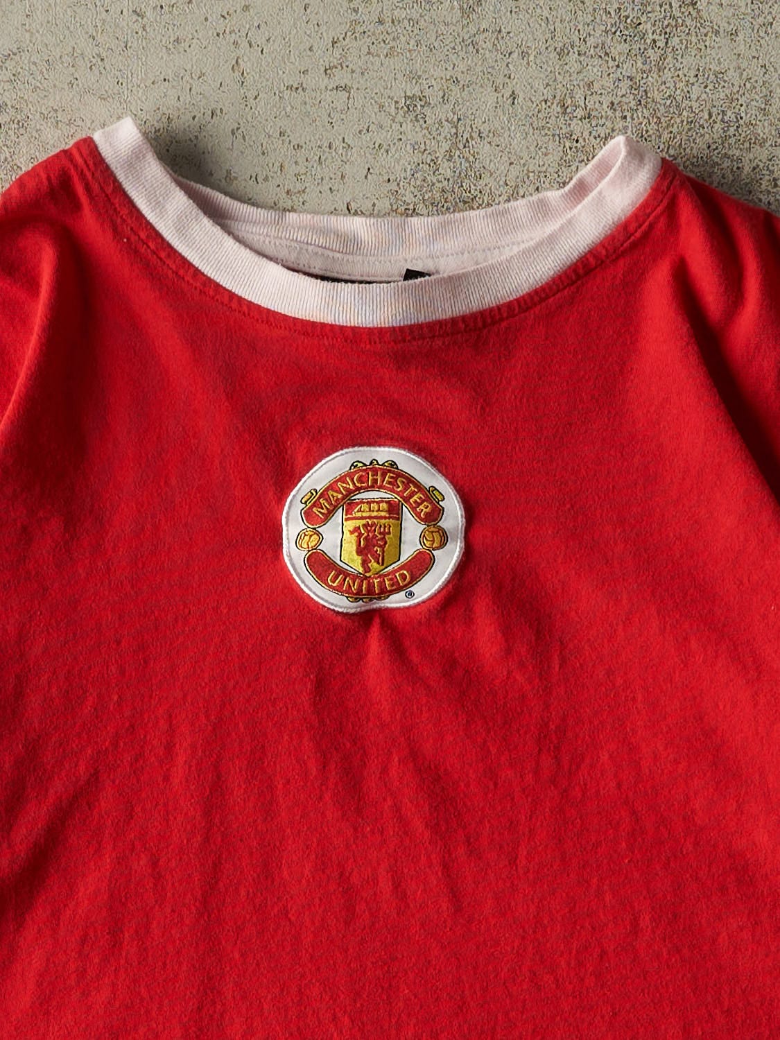 Vintage Y2K Red Manchester United Ringer Tee (S/M)