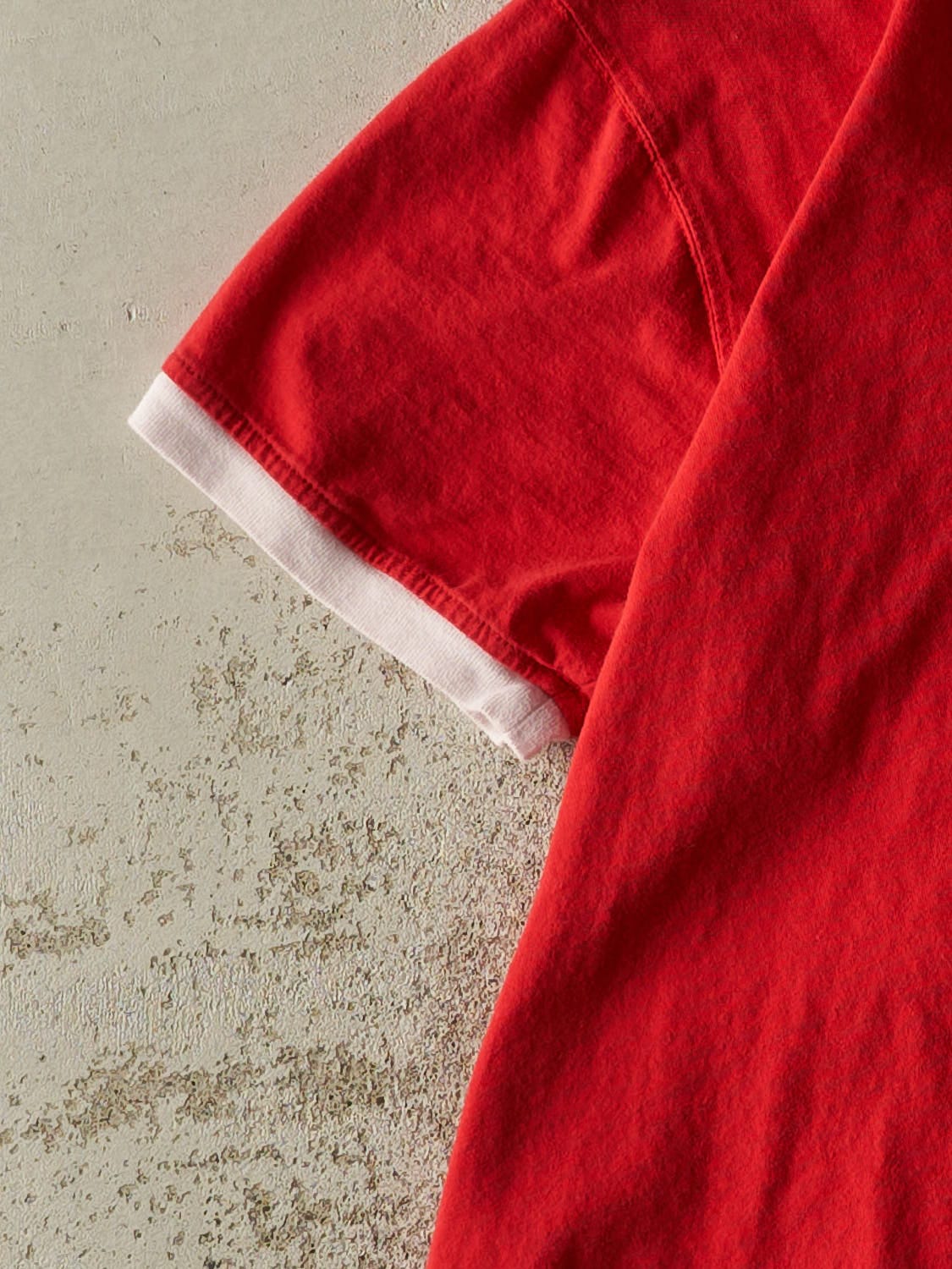 Vintage Y2K Red Manchester United Ringer Tee (S/M)