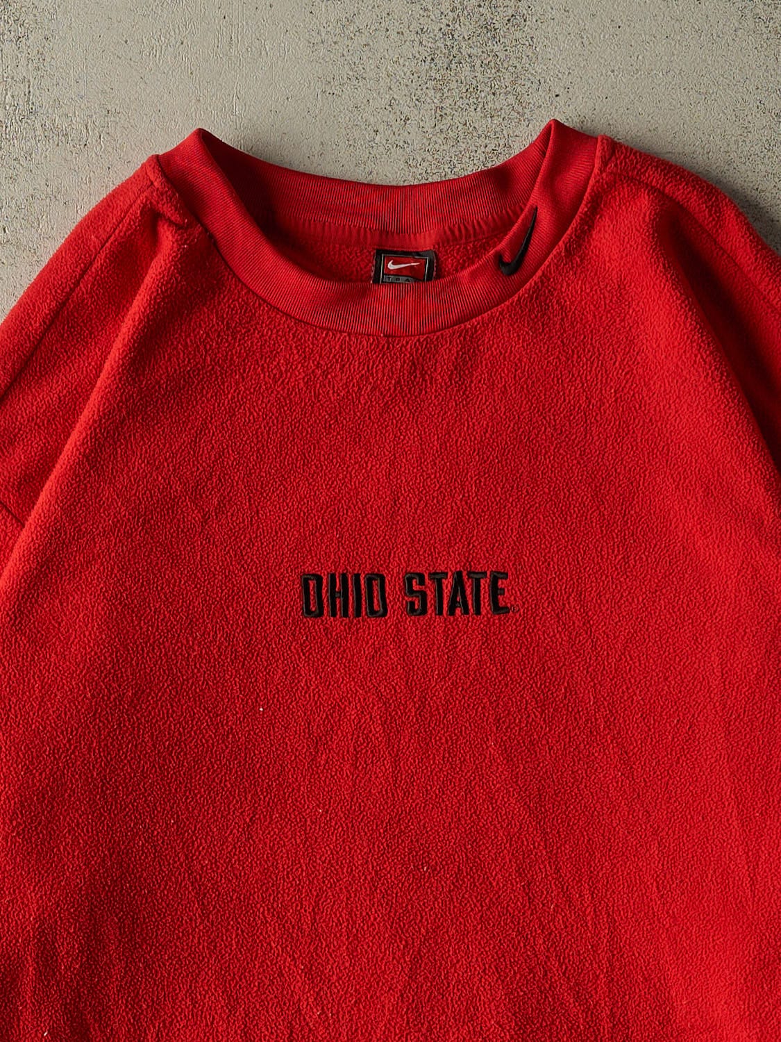 Vintage Y2K Red Nike Ohio State University Long Sleeve Fleece (XXL/XXXL)