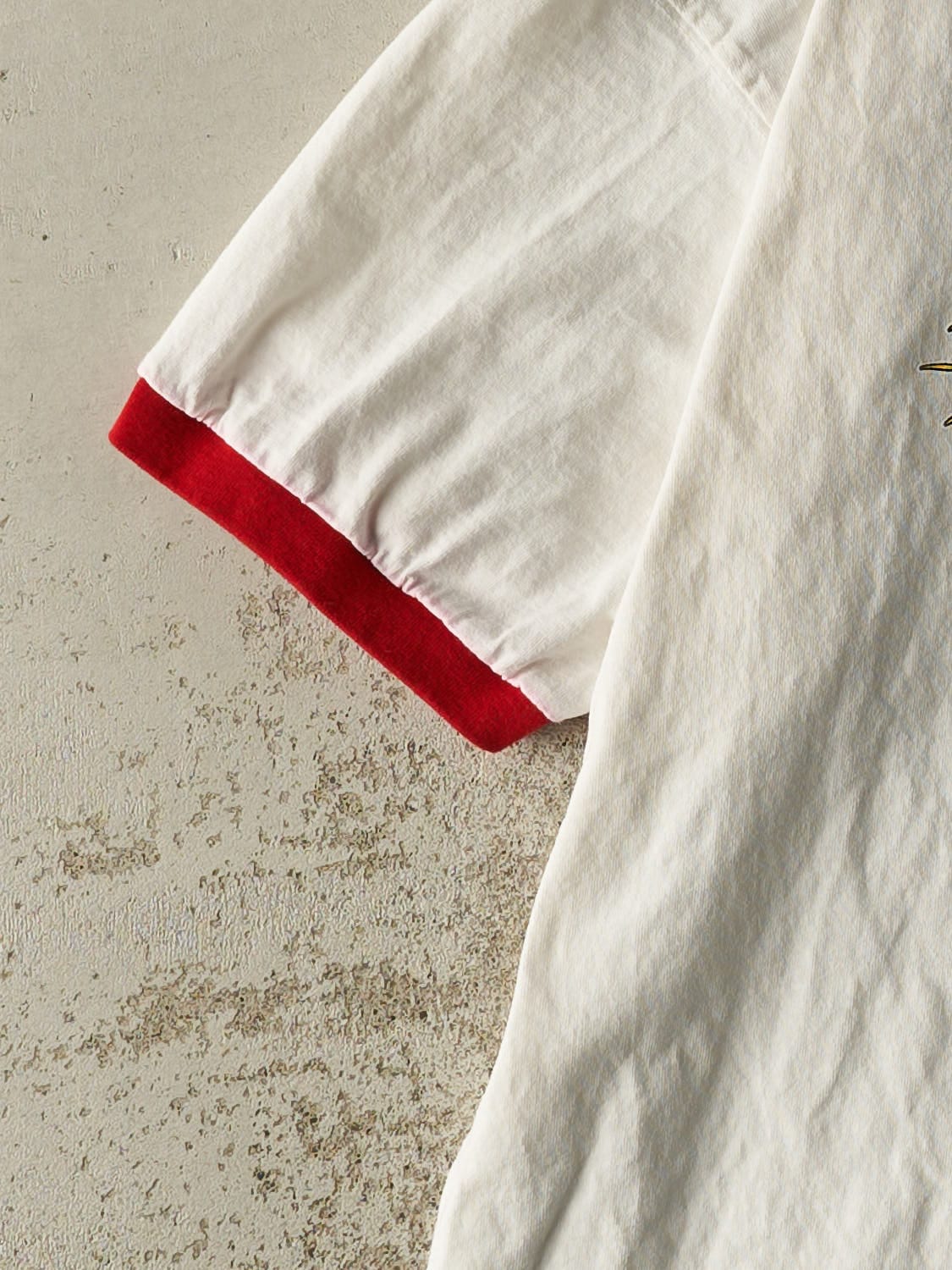 Vintage Y2K White & Red County Choppers Ringer Tee (XL)