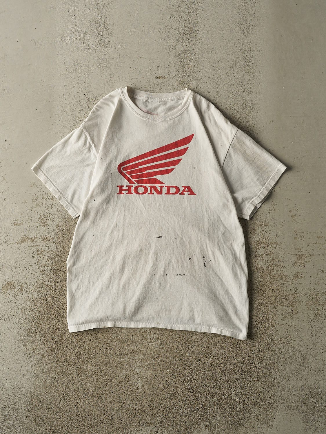 Vintage Y2K White Honda Racing Tee (L)