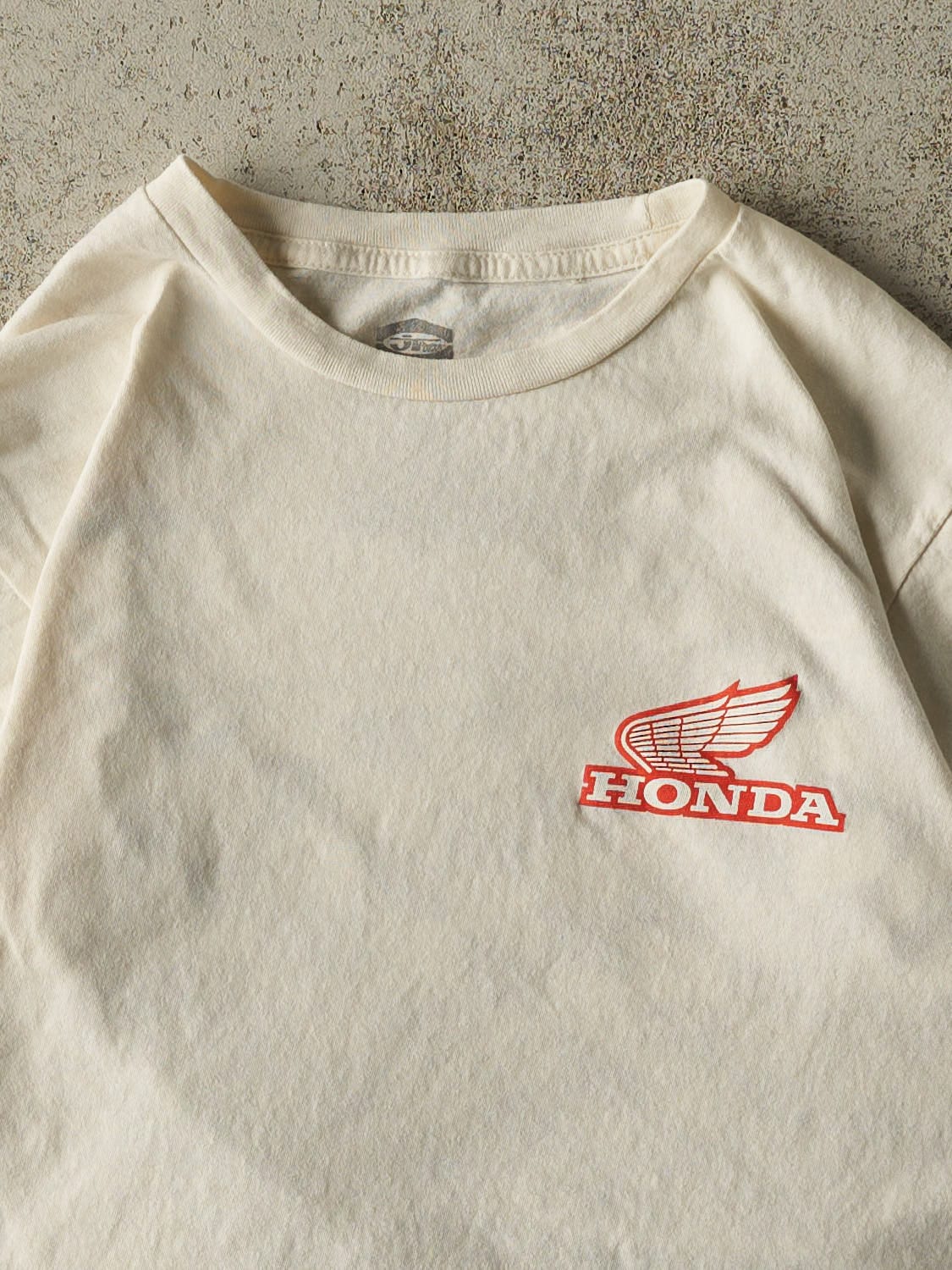 Vintage Y2K White Honda Racing Tee (S)