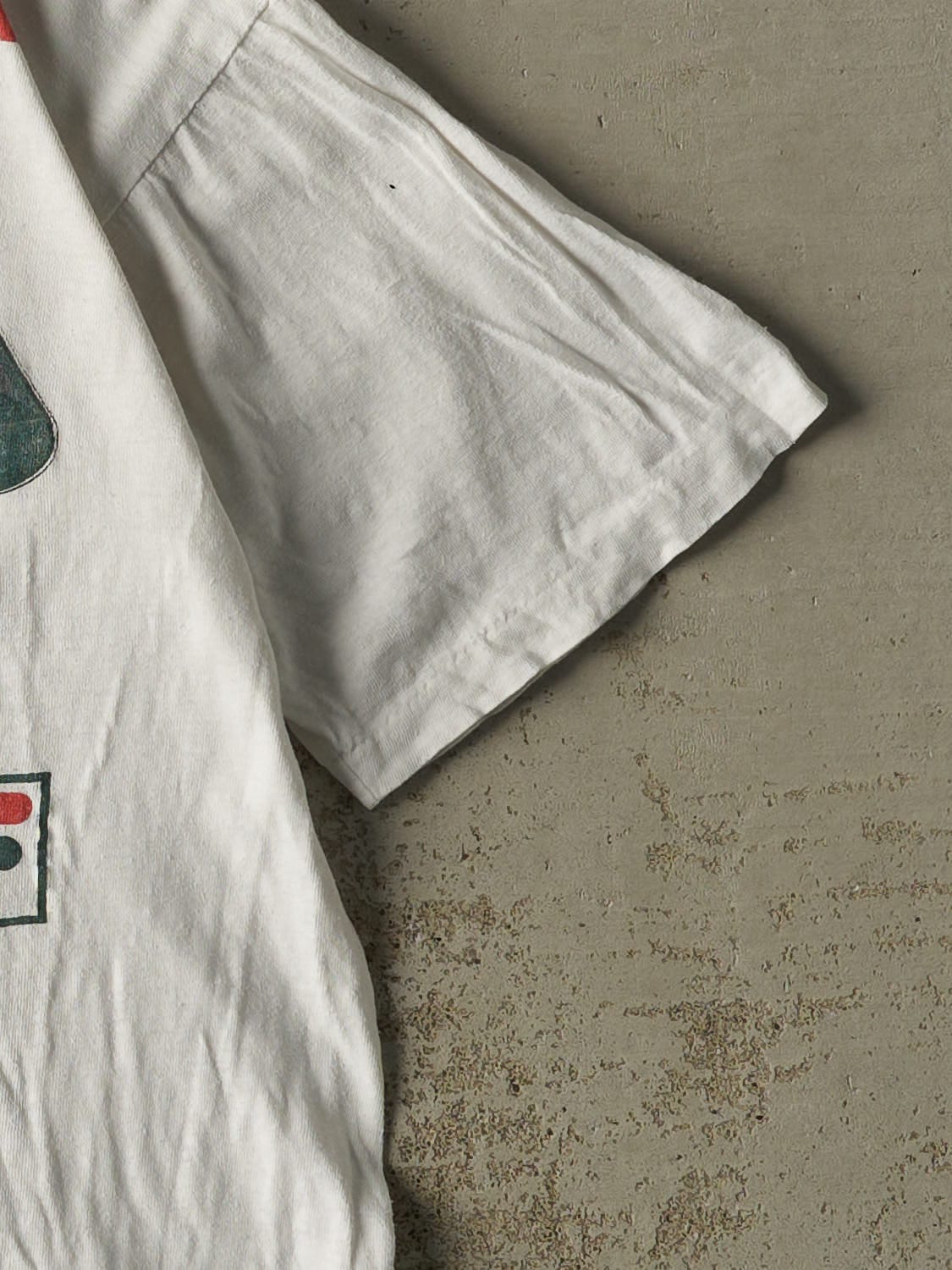 Vintage 90s White Fila Tee (S/M)