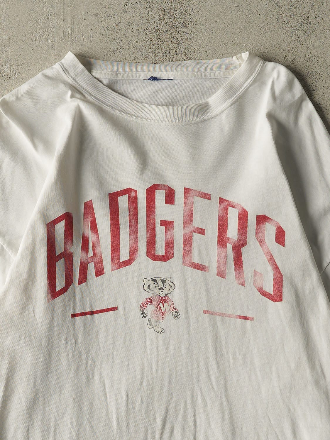 Vintage 90s White University of Wisconsin Badgers Long Sleeve (L/XL)