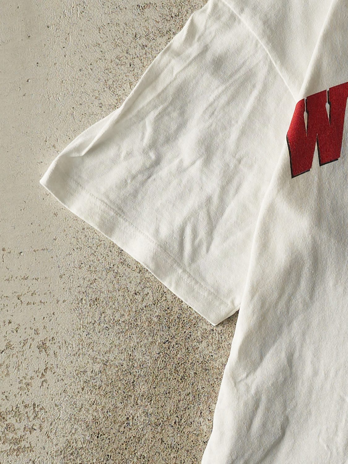 Vintage Y2K White University of Wisconsin Tee (S/M)