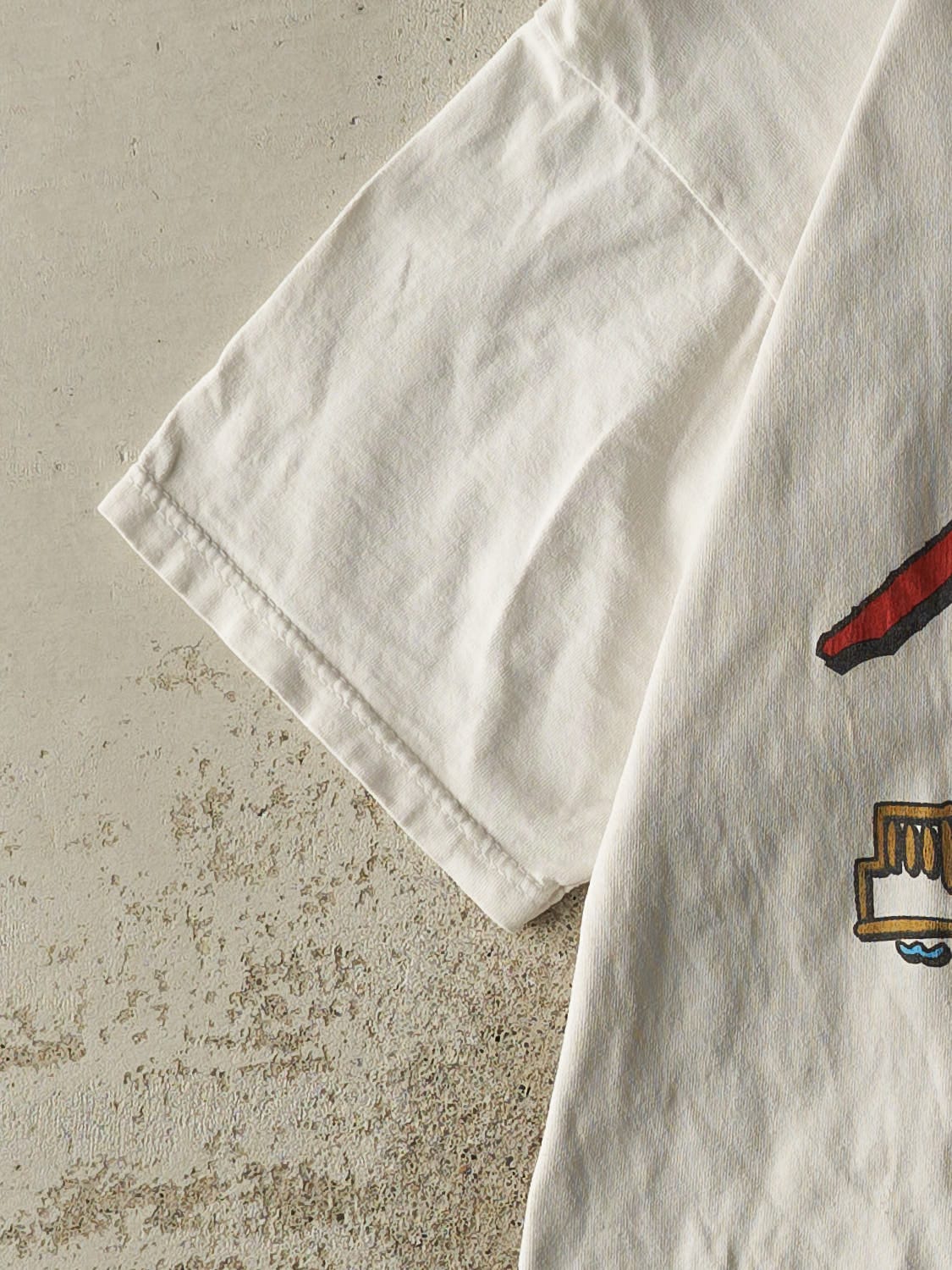 Vintage 90s White 98 FM Tee (L/XL)