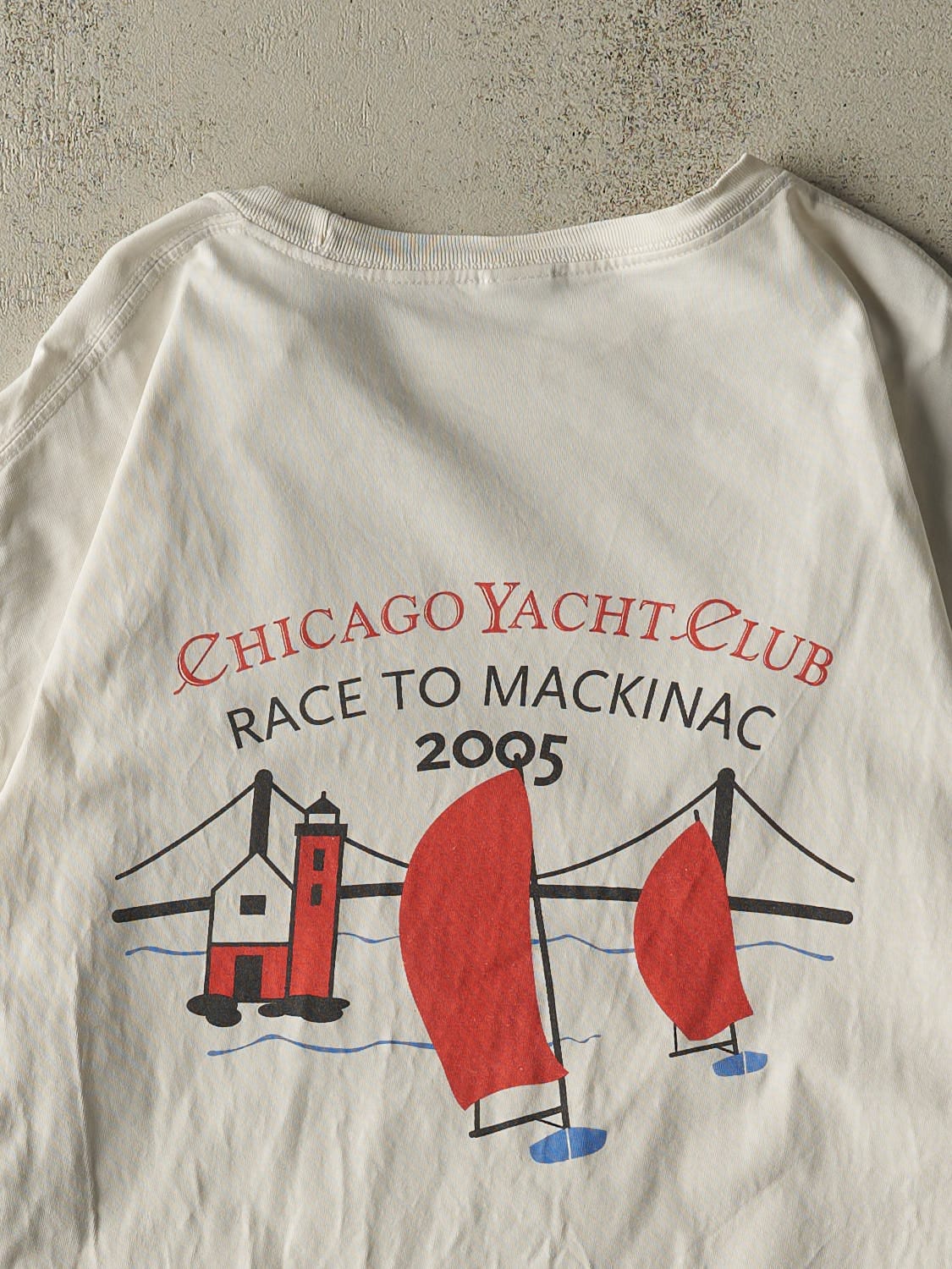 Vintage 05' White Chicago Yacht Club Tee (XL/XXL)