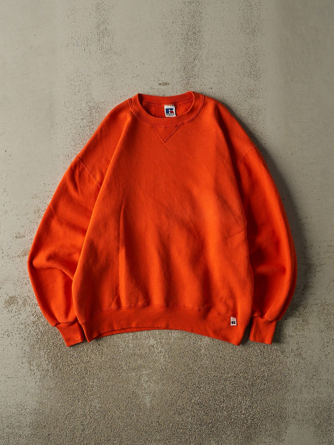 Vintage 90s Orange Russell Athletic Blank Crewneck (M)