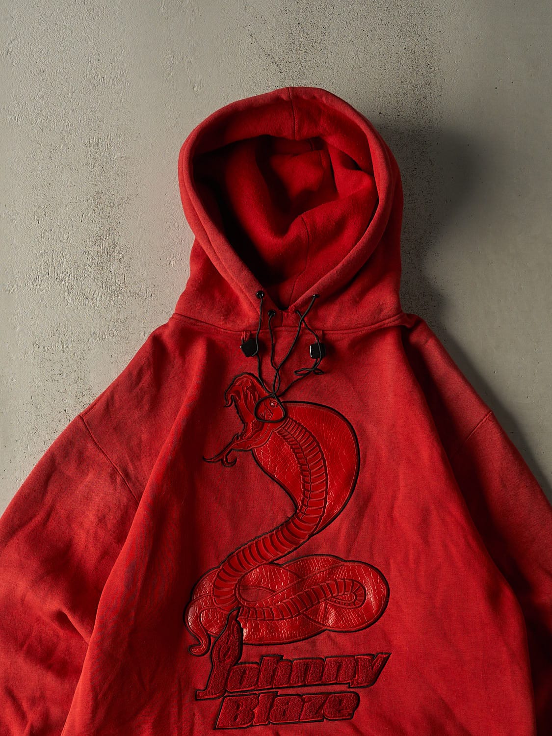 Vintage 90s Red Johnny Blaze Embroidered Hoodie (XXL)